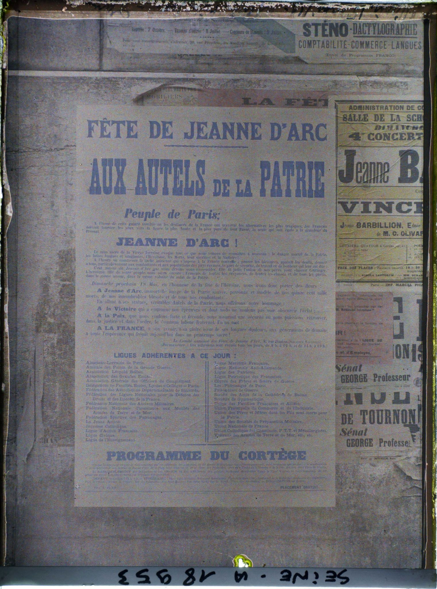 Image représentant Affiche pour la "Fête de Jeanne d'Arc" du 18 mai 1919