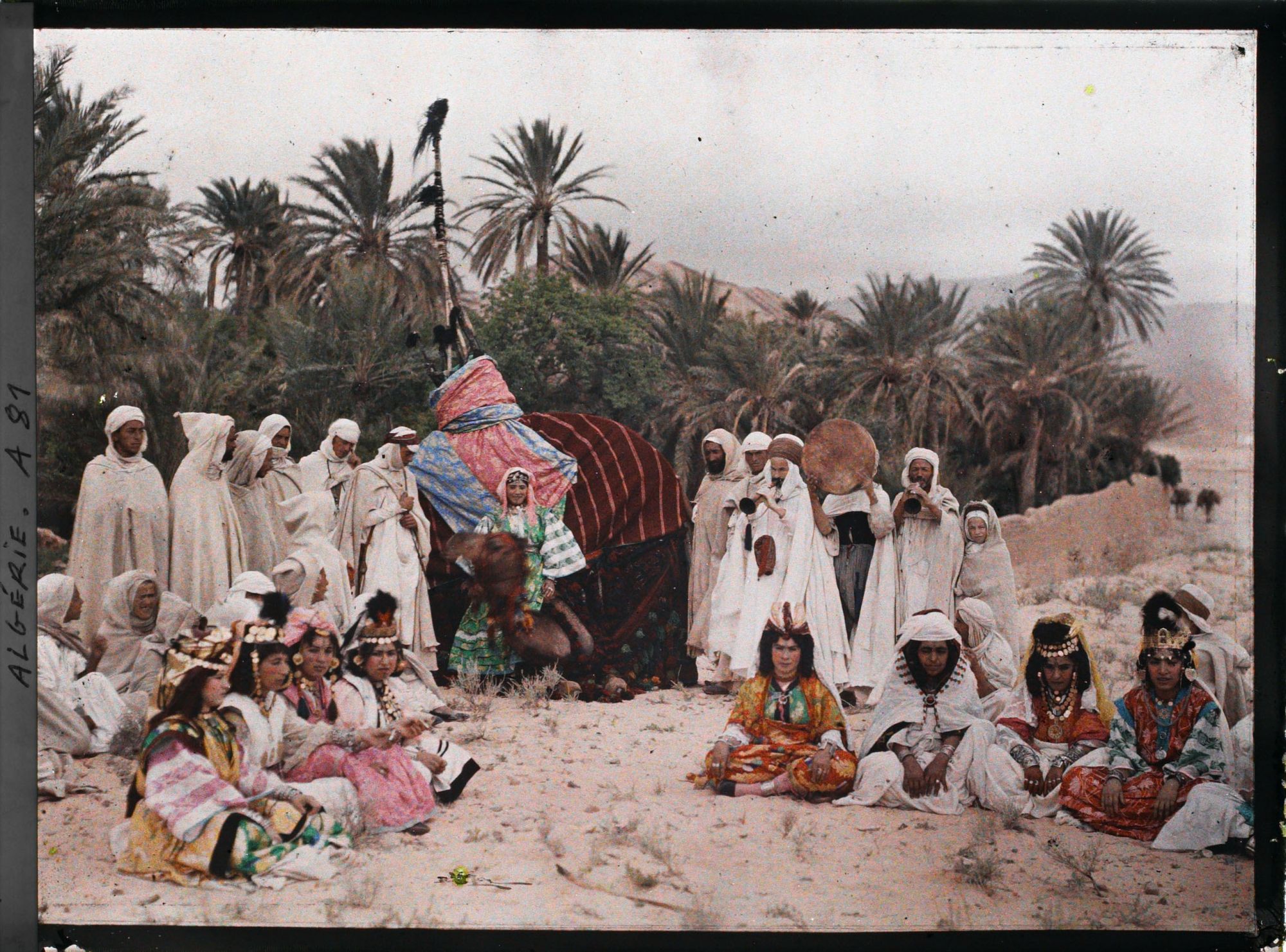 Image représentant Danseuses et musiciens de la tribu des Ouled Naïl