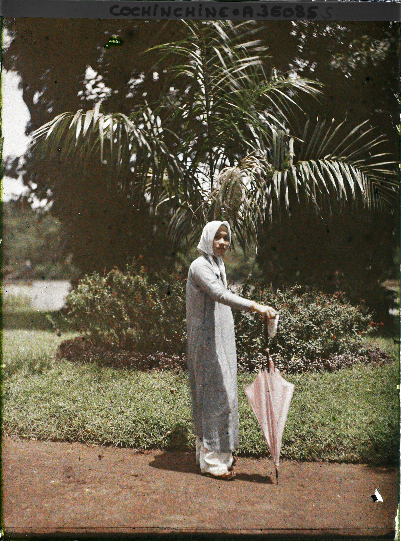 Image représentant Jeune femme dans le jardin botanique