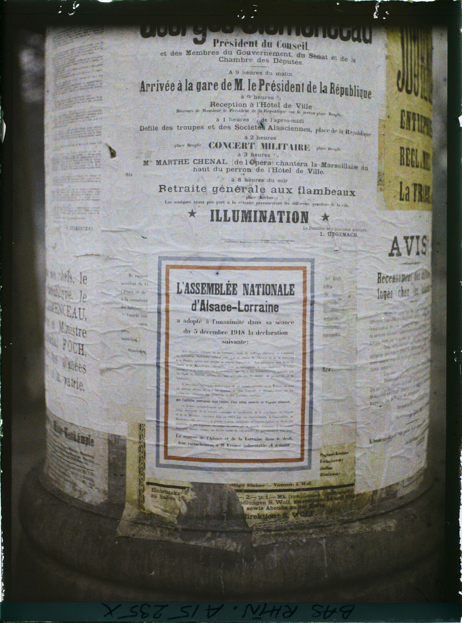 Image représentant France Alsace, Strasbourg, Affiches de la déclaration de l'Assemblée nationale d'Alsace-Lorraine