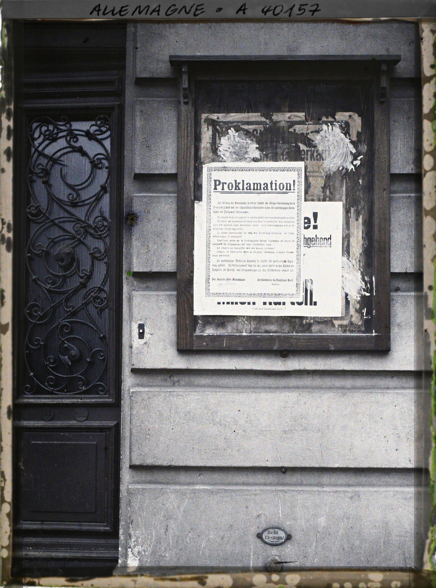 Image représentant Prusse, Crefeld, Hôtel de Ville, affiche de la proclamation