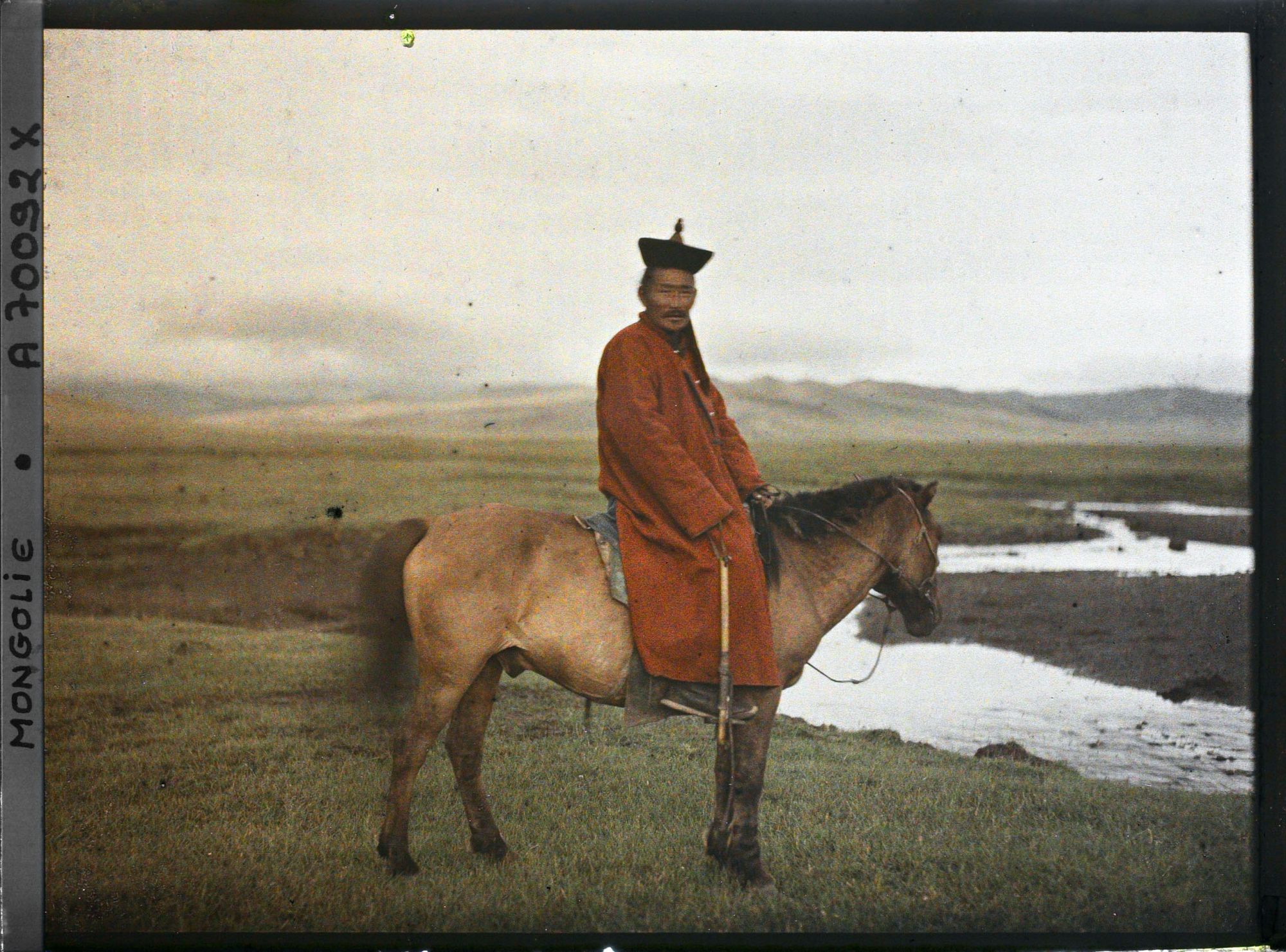 Image représentant Un cavalier près d'un cours d'eau, Le Jalkhanz Kuthugtu Damdinbazar (?)