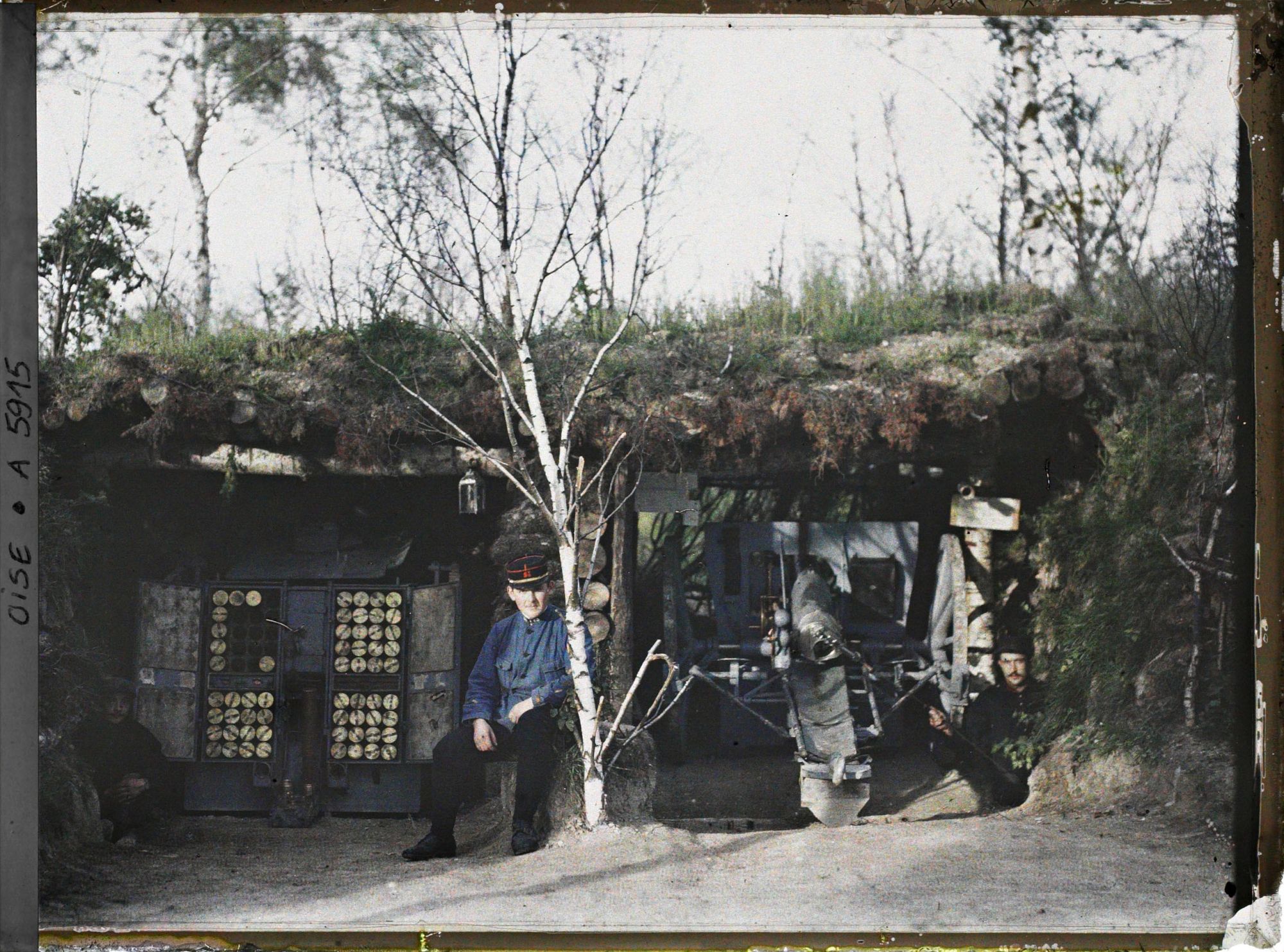 Image représentant Pièce [d'artillerie] de 75 sous son abri