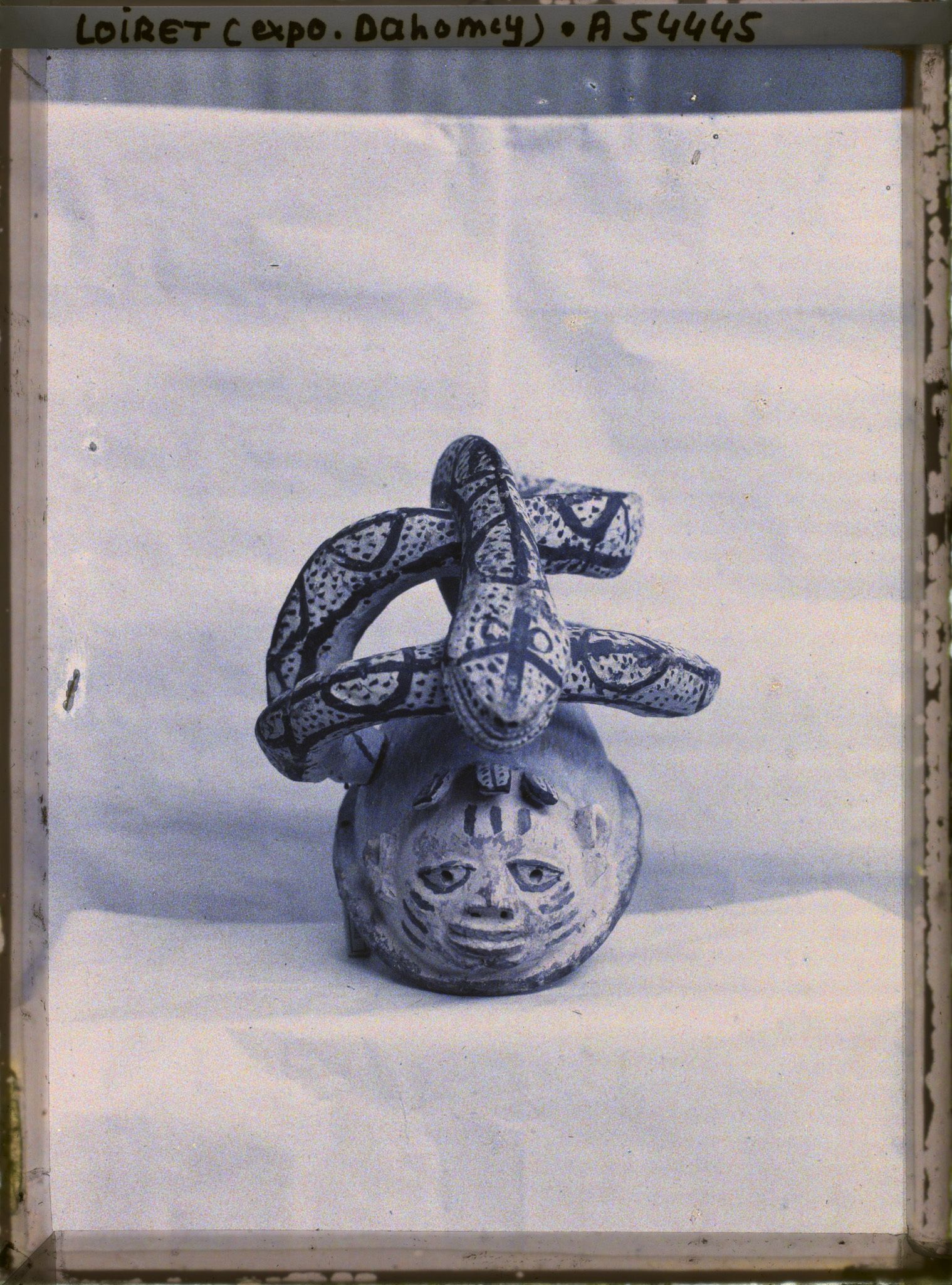 Image représentant Exposition d'art africain, masque au serpent