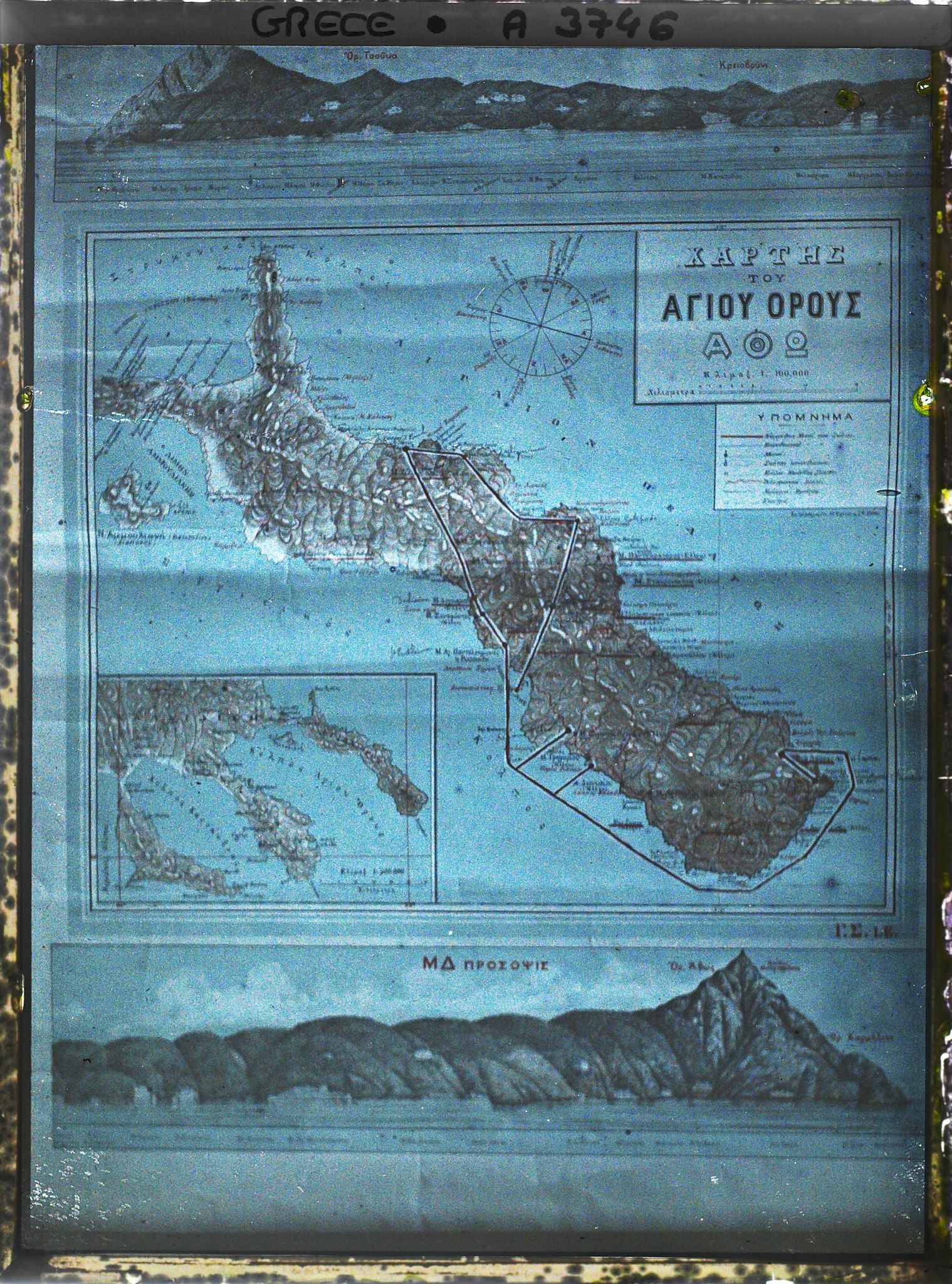 Image représentant Carte du Mont Athos