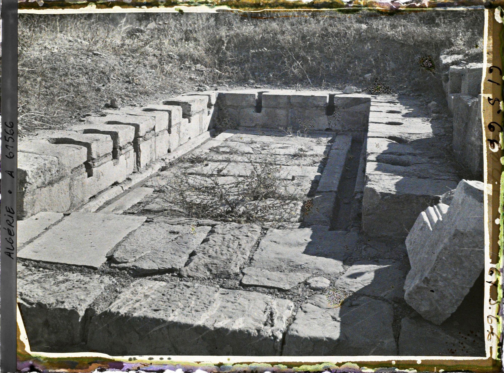 Image représentant Latrines publiques, place des Sévères (nouveau forum), vestiges de la cité antique Cuicul