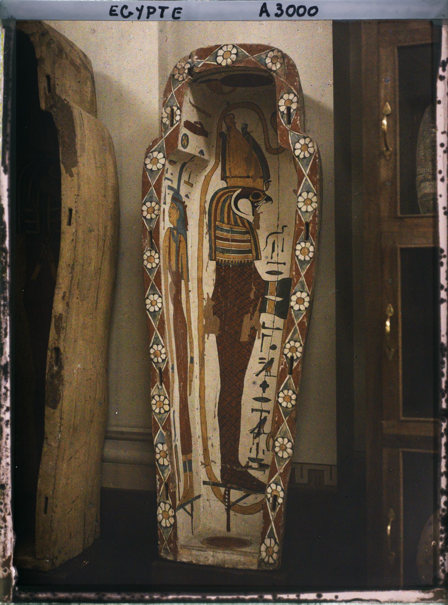 Image représentant Sarcophage peint au musée égyptien