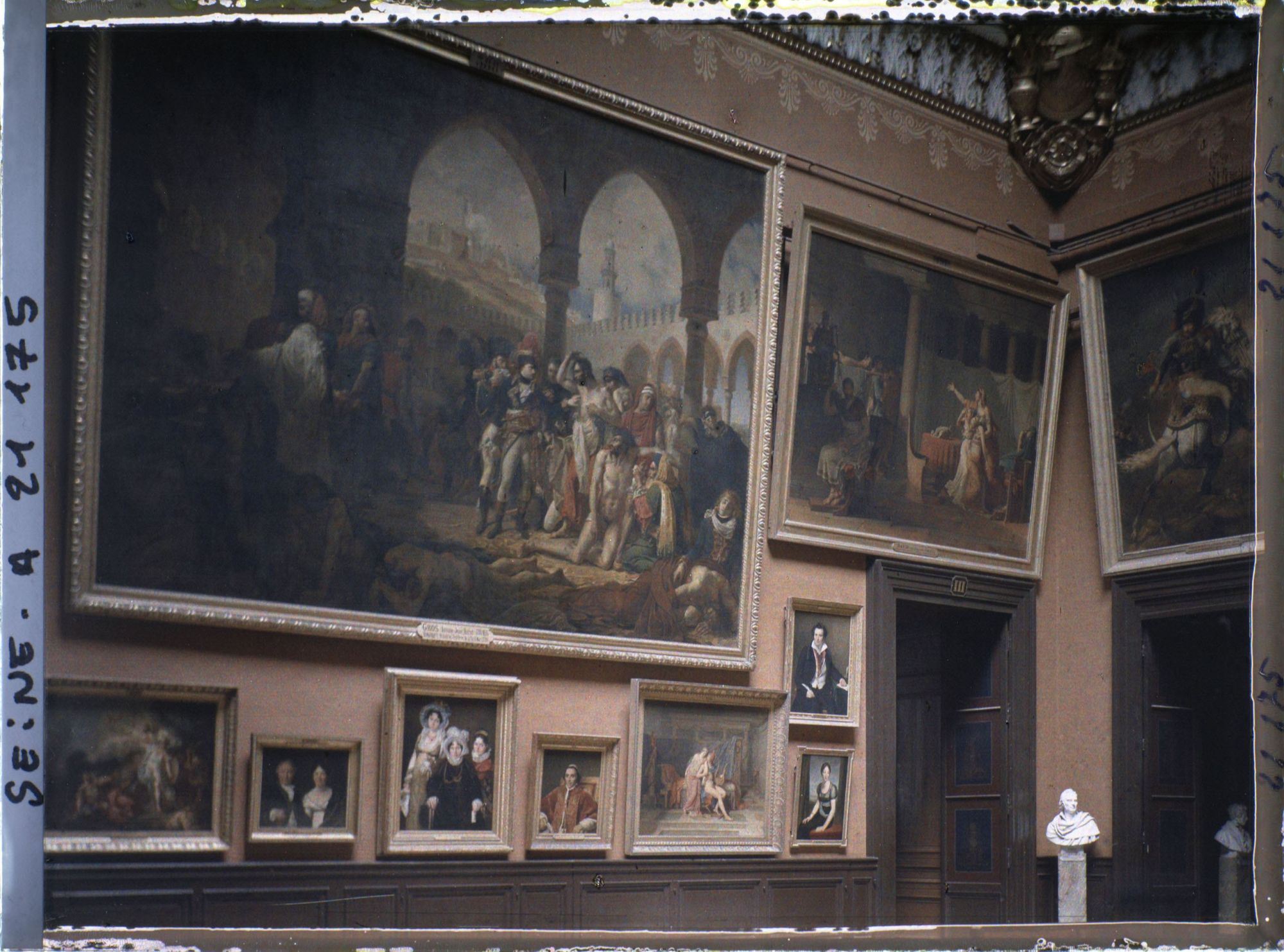 Image représentant Bonaparte visitant les pestiférés de Jaffa, Baron Antoine-Jean Gros, salle des sept-Cheminées, musée du Louvre