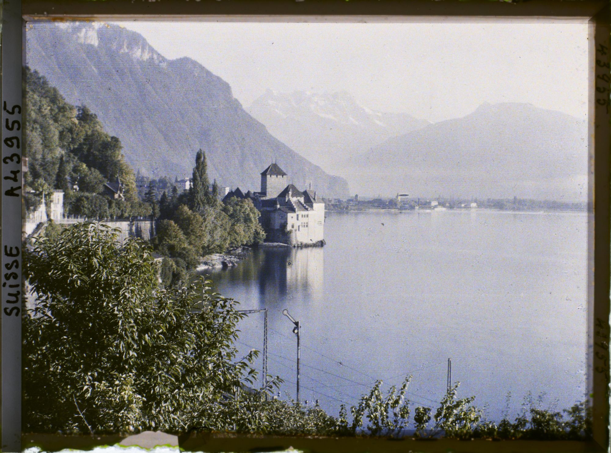 Image représentant Le château de Chillon, le Léman et les Dents du Midi