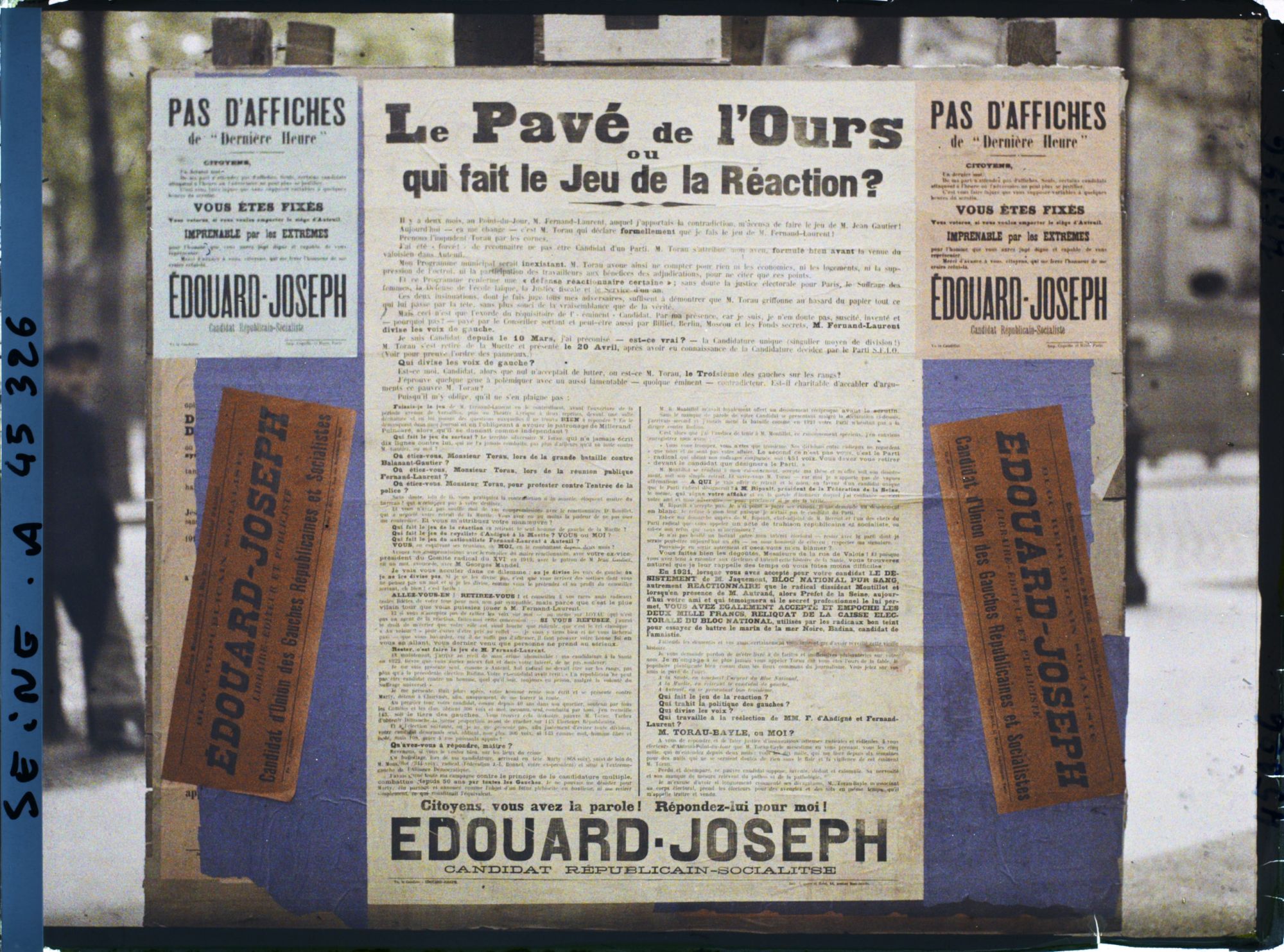 Image représentant Affiche pour les élections municipales, Edouard Joseph