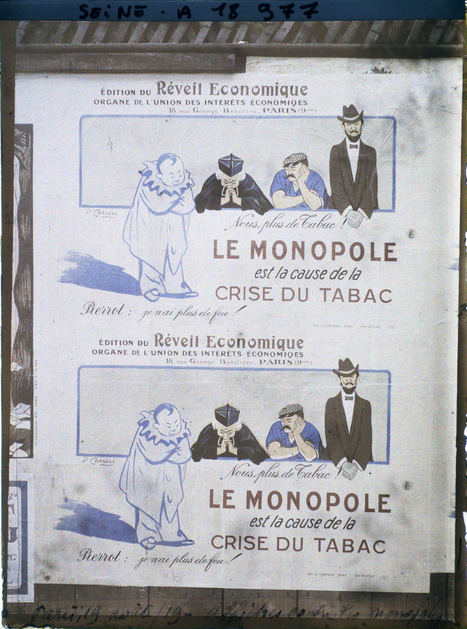 Image représentant Affiche de l'Union des Intérêts Economiques contre les monopoles d'Etat