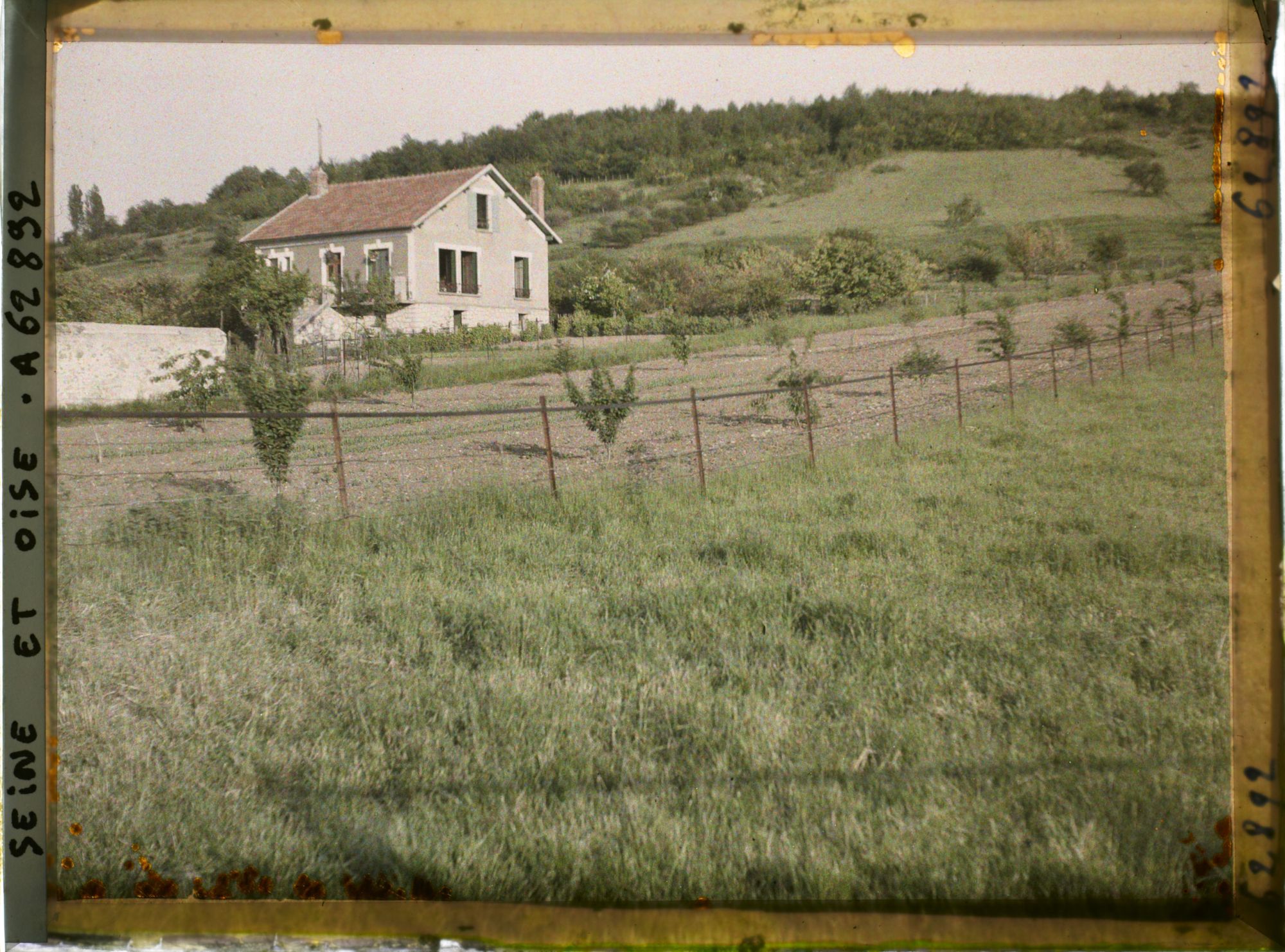 Image représentant Ile de France, Vetheuil, Champ de blé et jardin