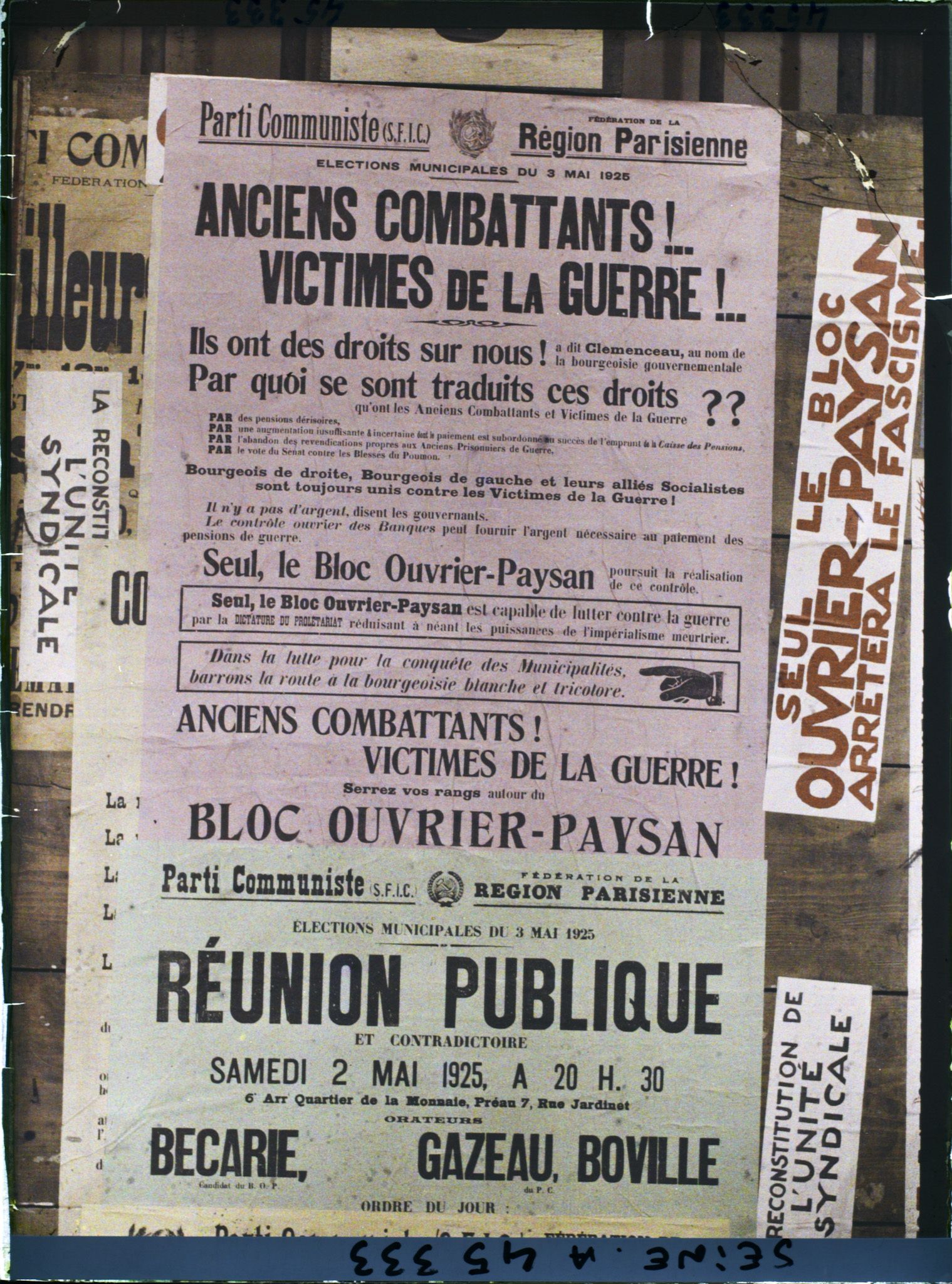 Image représentant Affiche pour les élections municipales, Bloc Ouvrier-Paysan