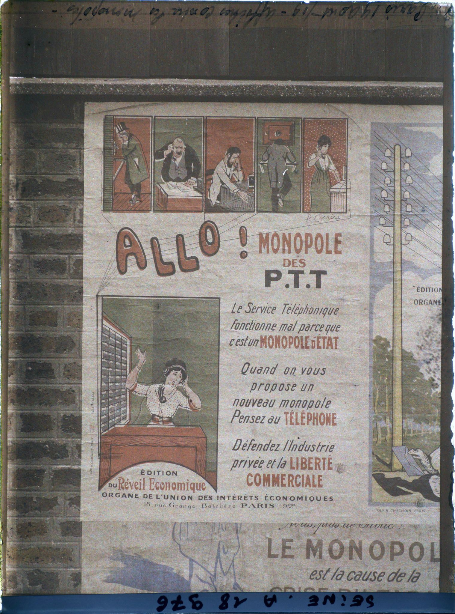 Image représentant Affiche de l'Union des Intérêts Economiques contre les monopoles d'Etat