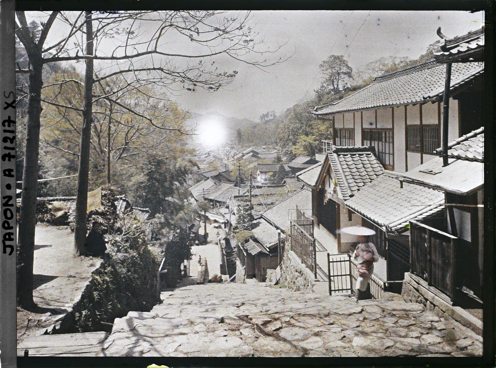 Image représentant Village (station thermale ?) dans une vallée encaissée