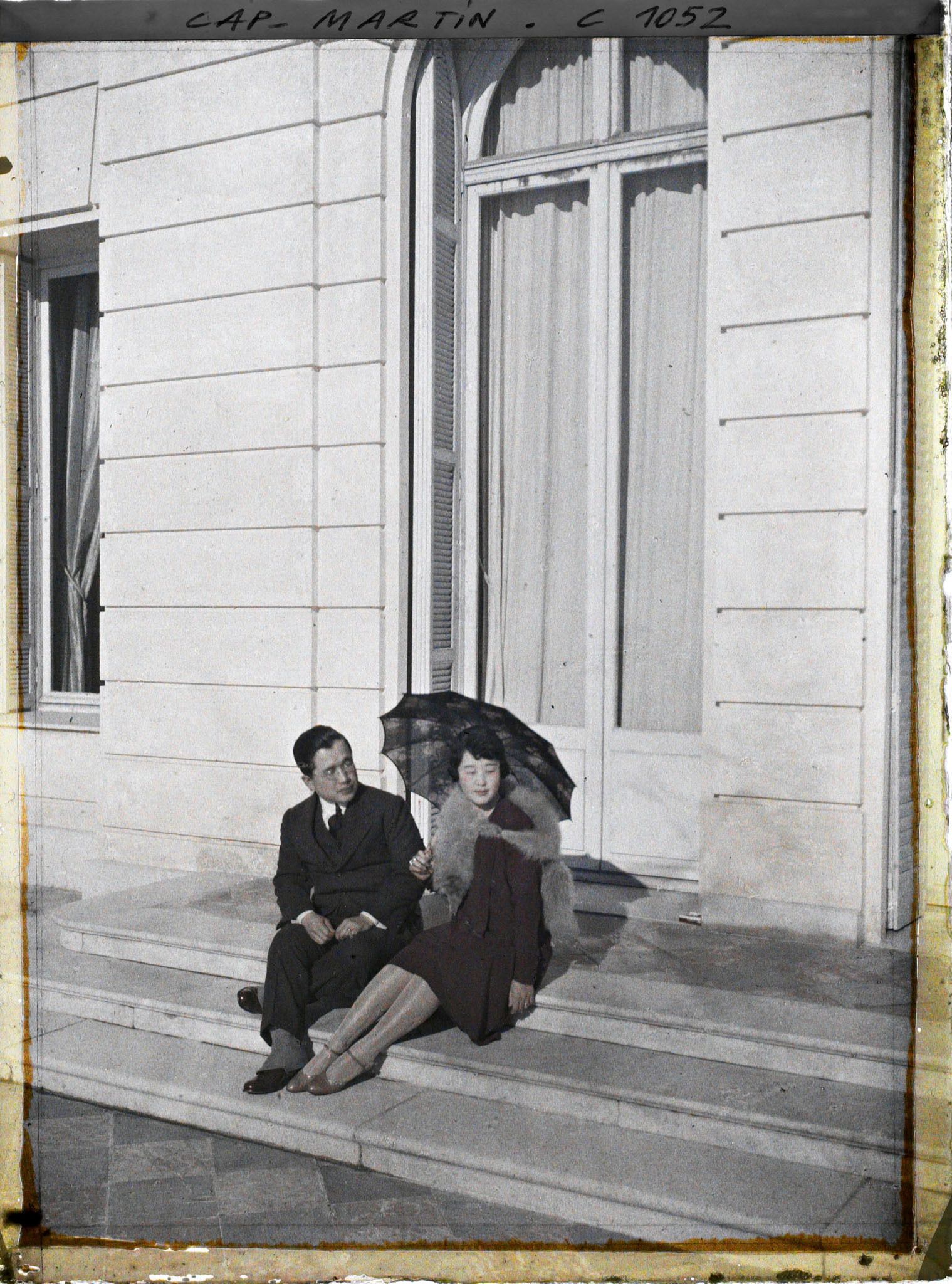 Image représentant Le prince et de la princesse de Corée, invités par Albert Kahn