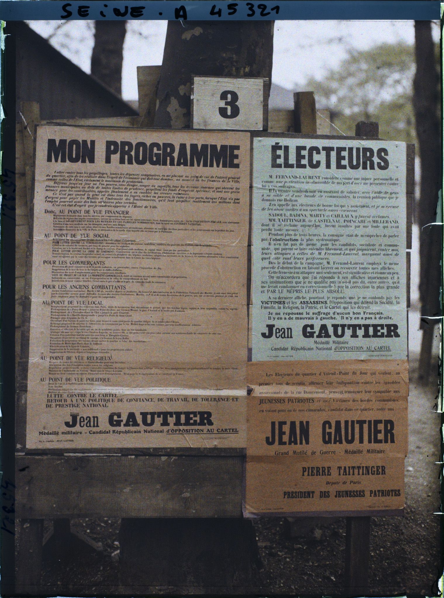 Image représentant Affiche pour les élections municipales, Jean Gautier