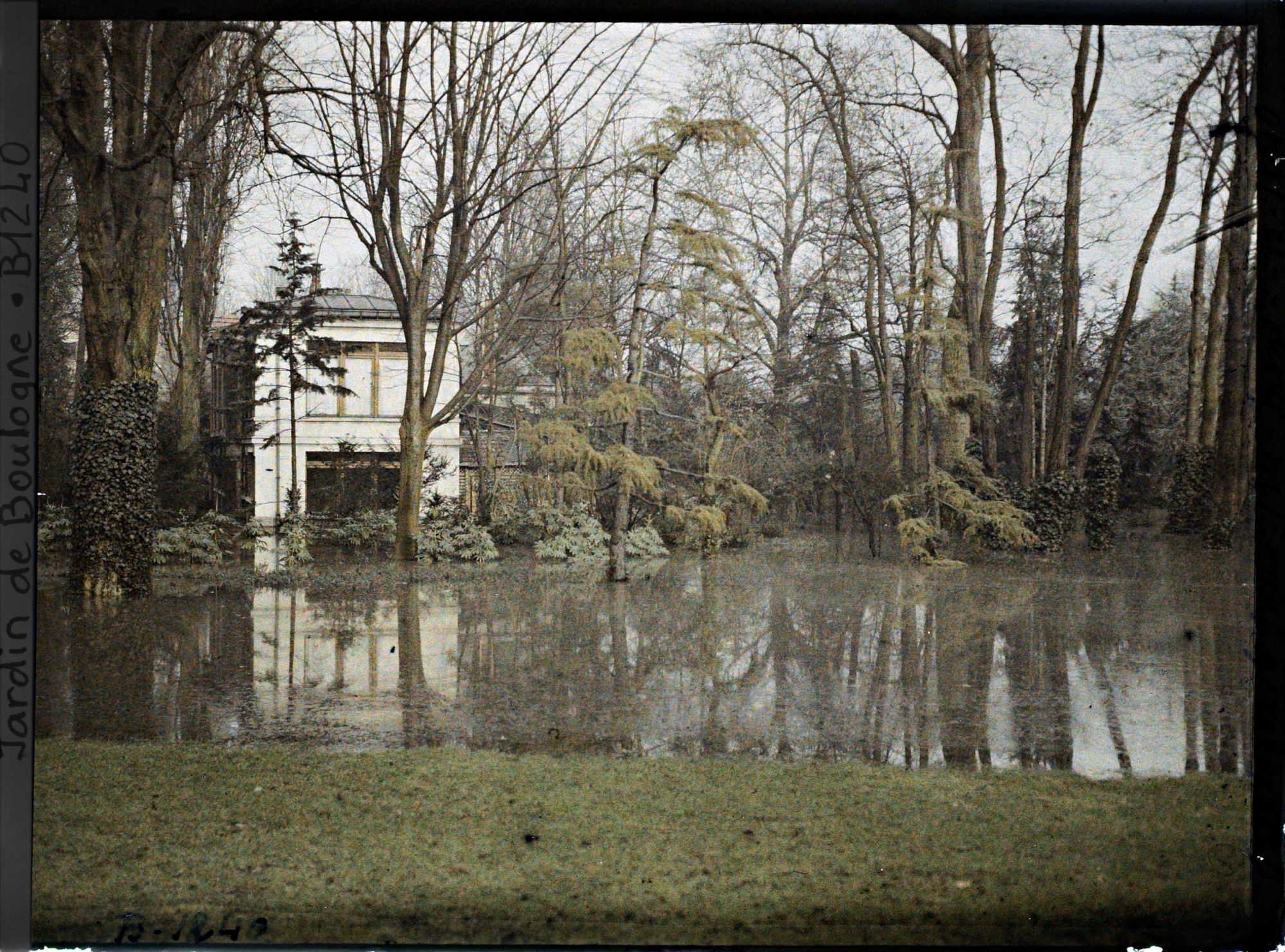 Image représentant La grande pelouse inondée près du laboratoire cinéma