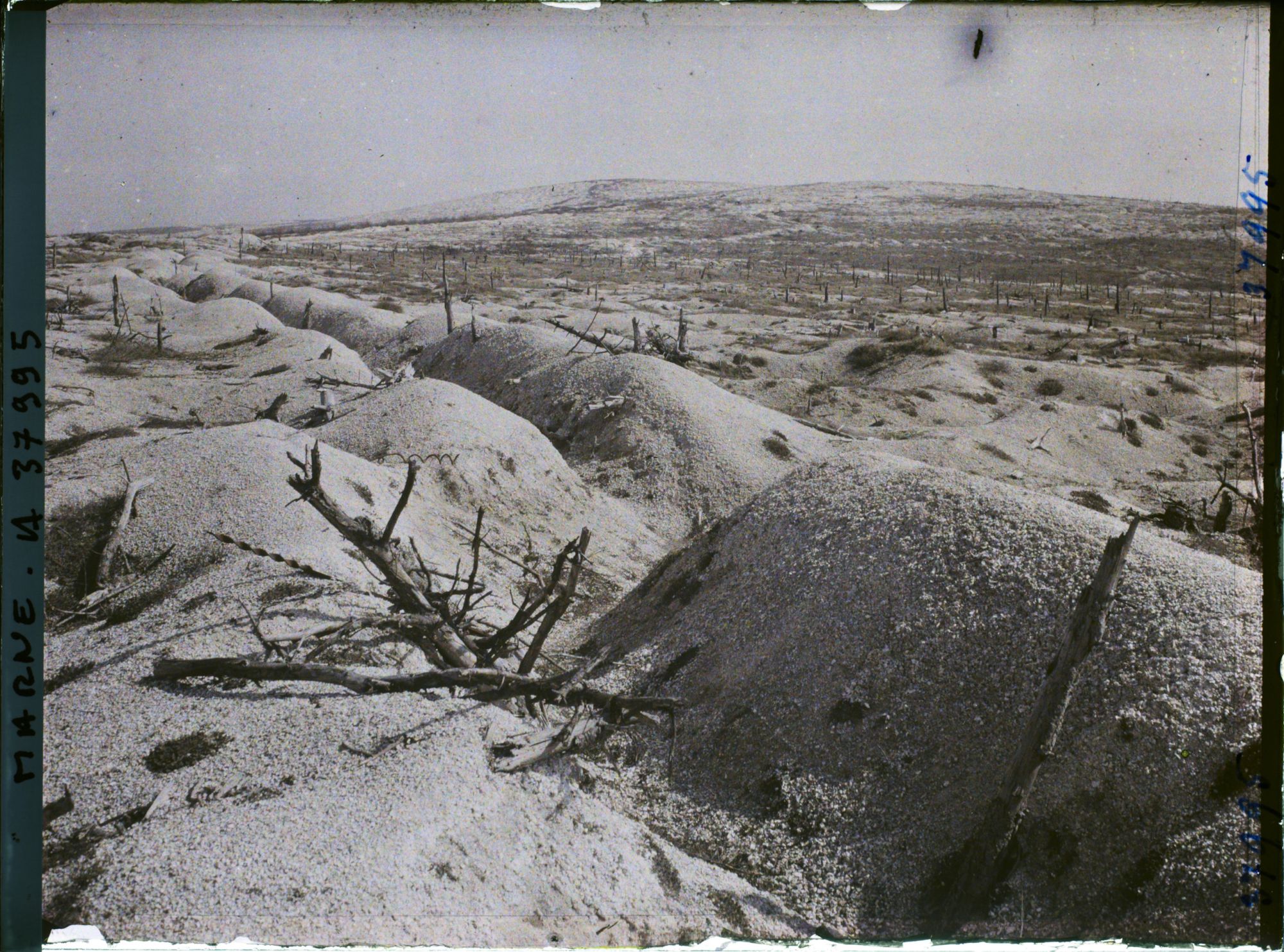 Image représentant France, Mont Cornillet, Tranchée de dirigeant vers le Mont Haut (Pente Sud)