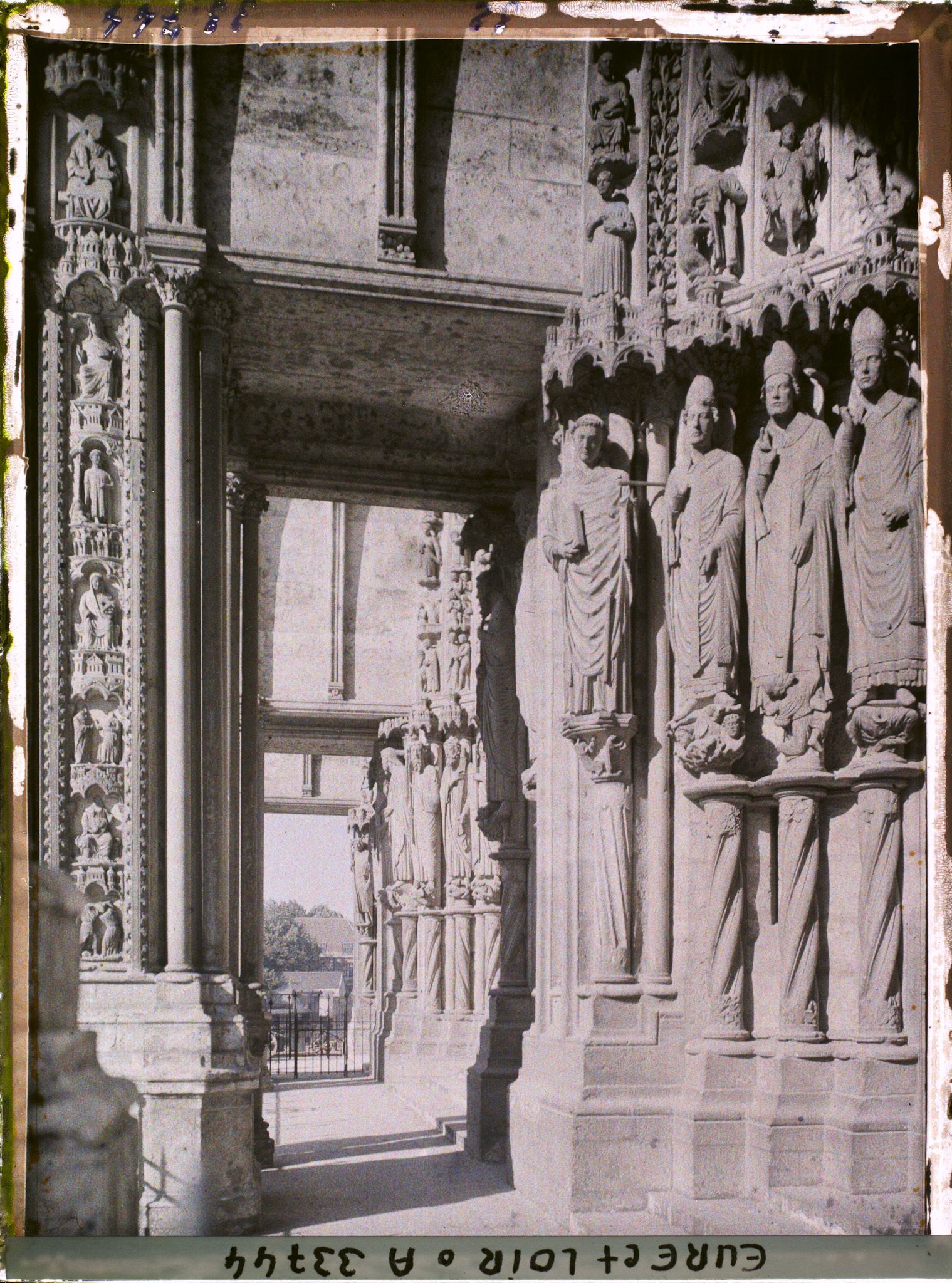 Image représentant Détail des sculptures du porche du portail de la façade sud de la cathédrale Notre-Dame