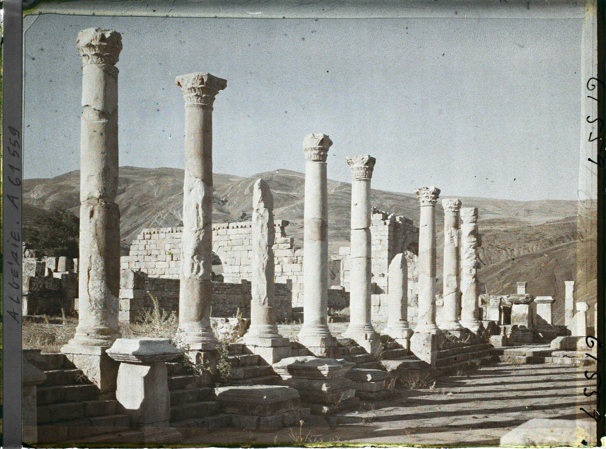 Image représentant Algérie, Djemila, Colonnades de l'ancien Forum autre aspect