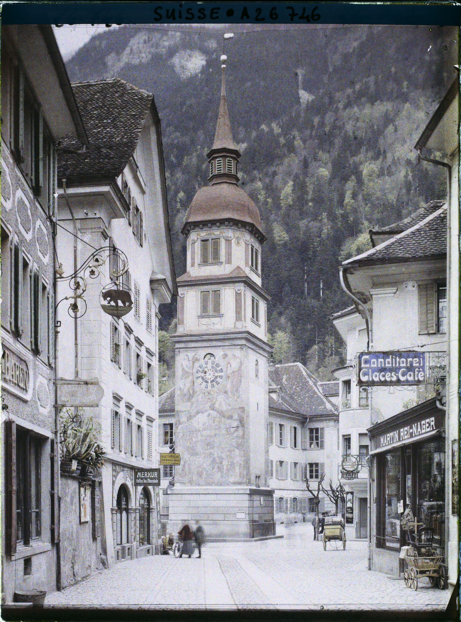 Image représentant Le monument Guillaume Tell vu de la Schmiedgasse