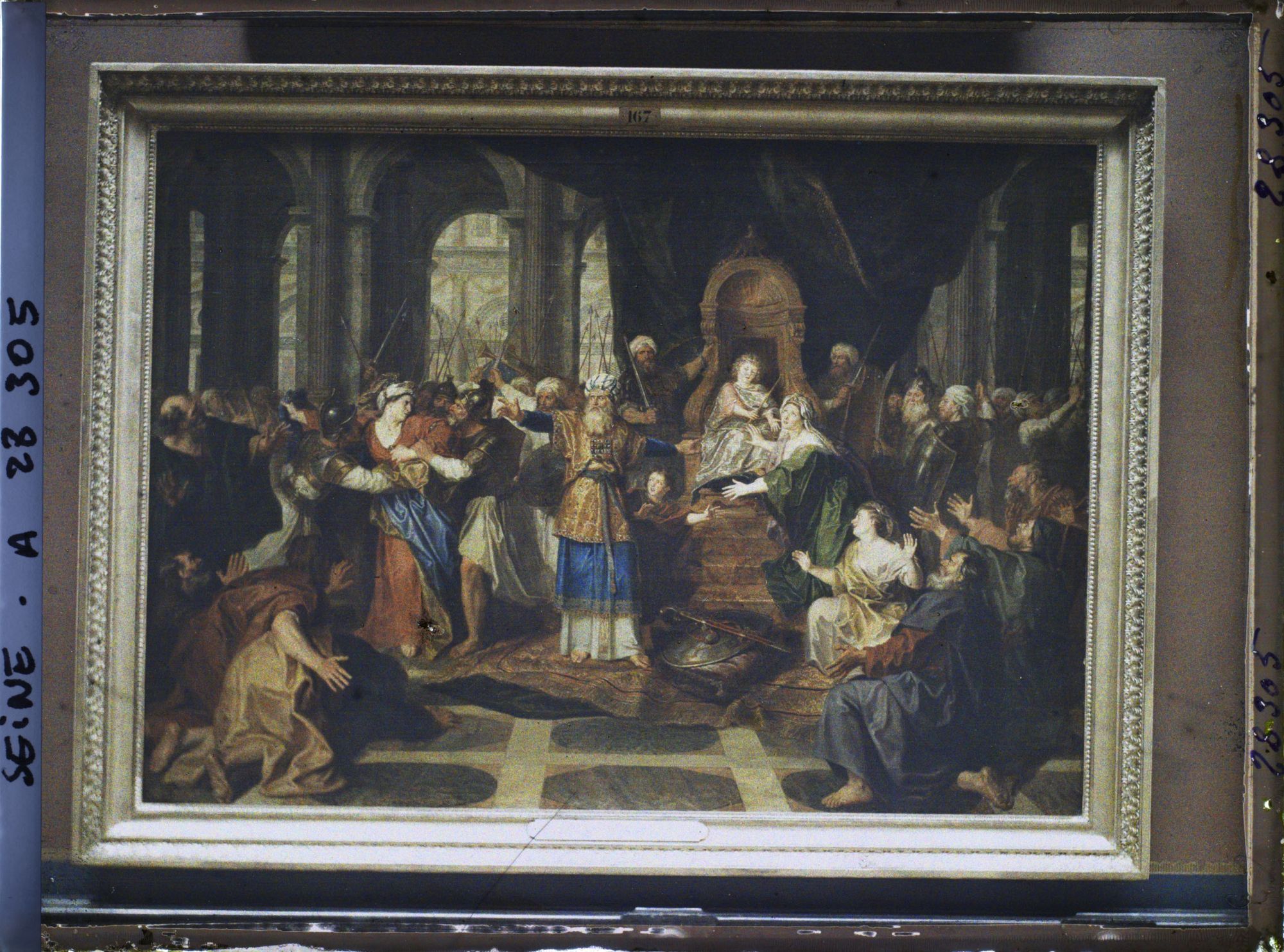 Image représentant Athalie chassée du temple, Antoine Coypel, musée du Louvre