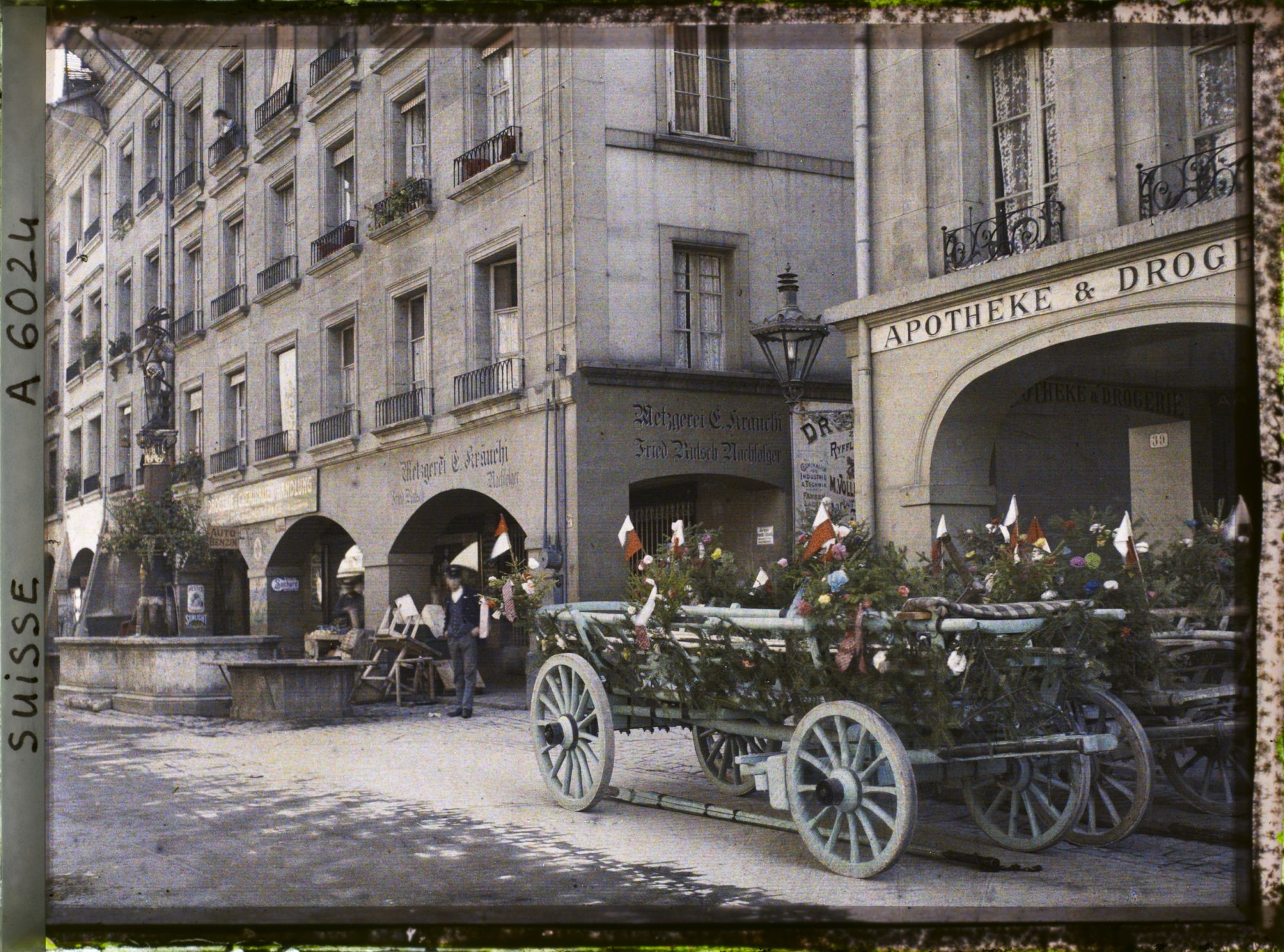 Image représentant Une charrette fleurie à l'Aarbergergasse