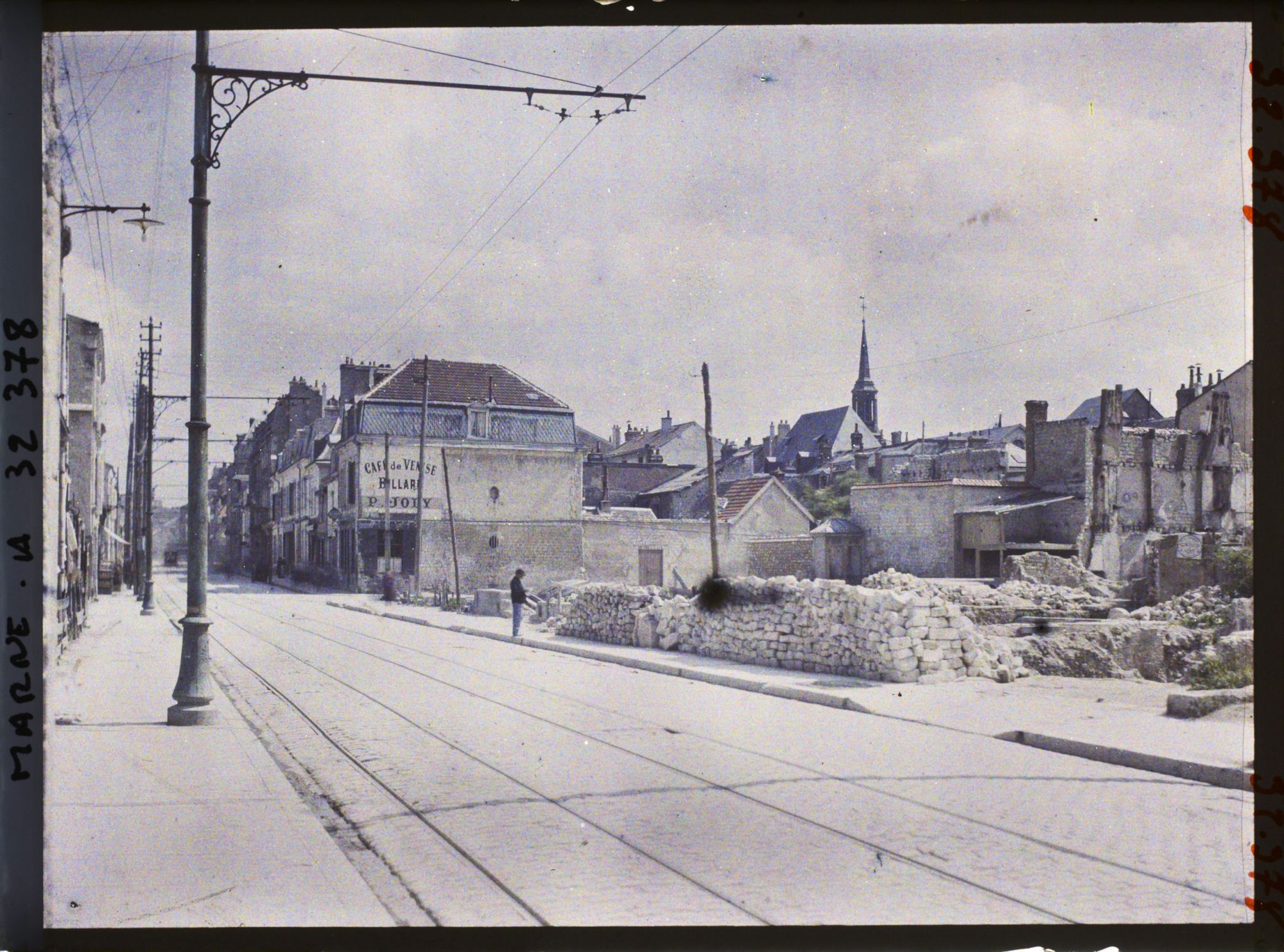 Image représentant France, Reims, Rue Gambetta, Direction faubourg St Rémy