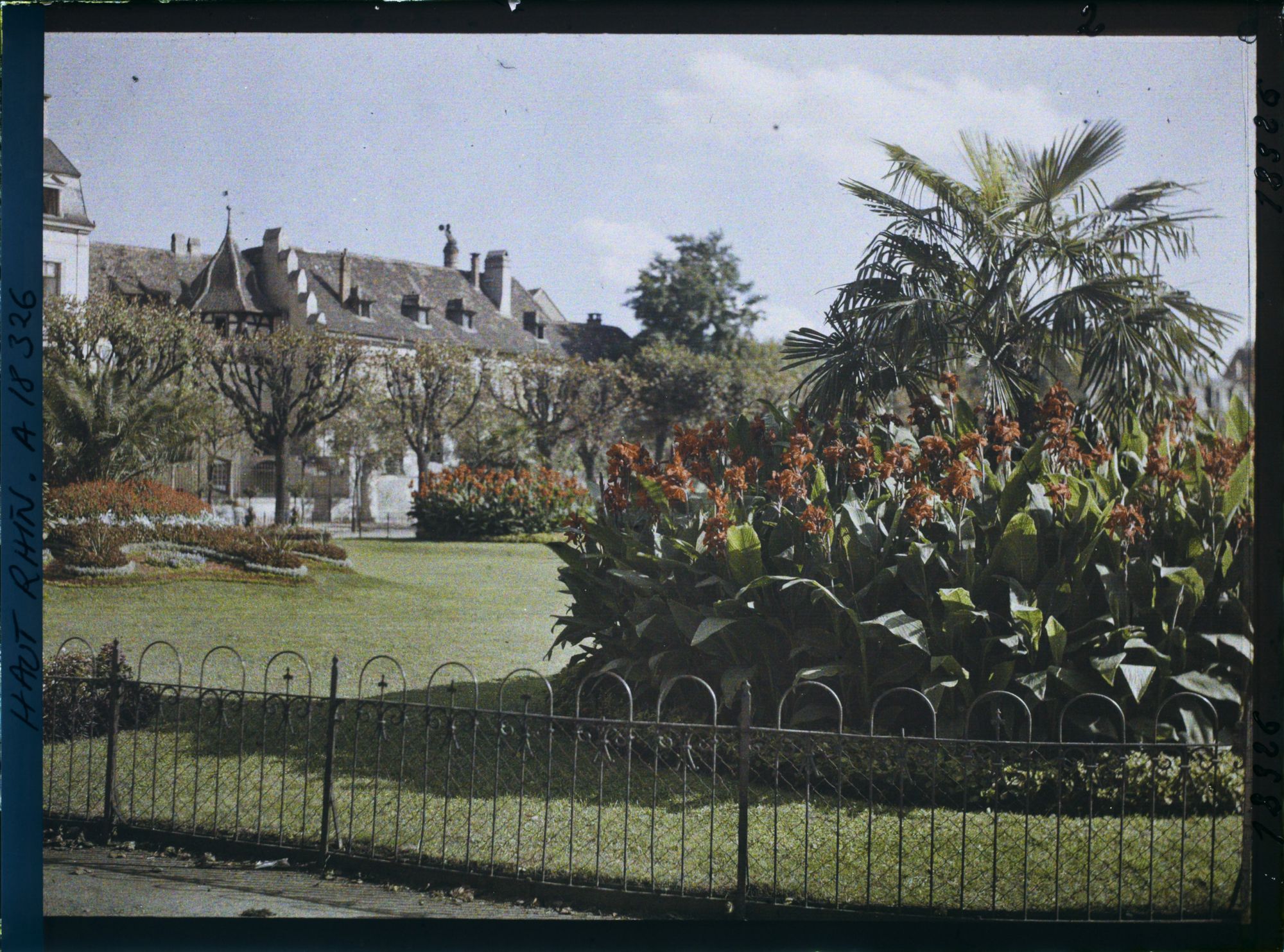 Image représentant France, Colmar, Place Rapp : Un Coin du Jardin