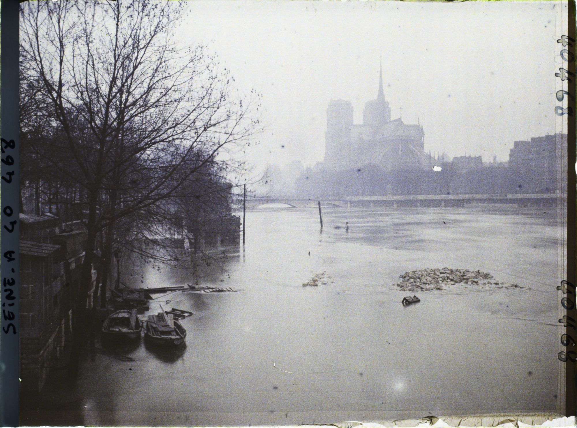 Image représentant La crue de la Seine, quai de la Tournelle