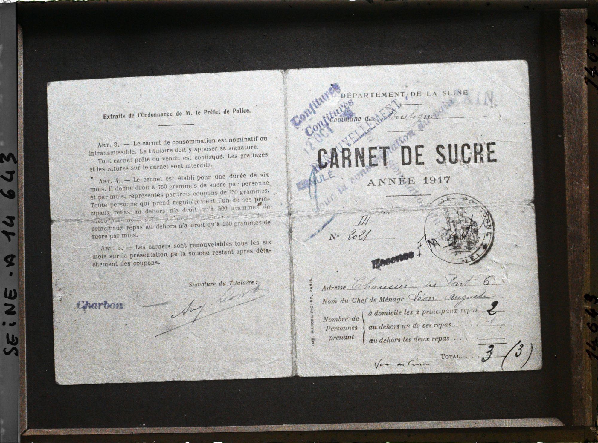 Image représentant Carnet de sucre d'Auguste Léon