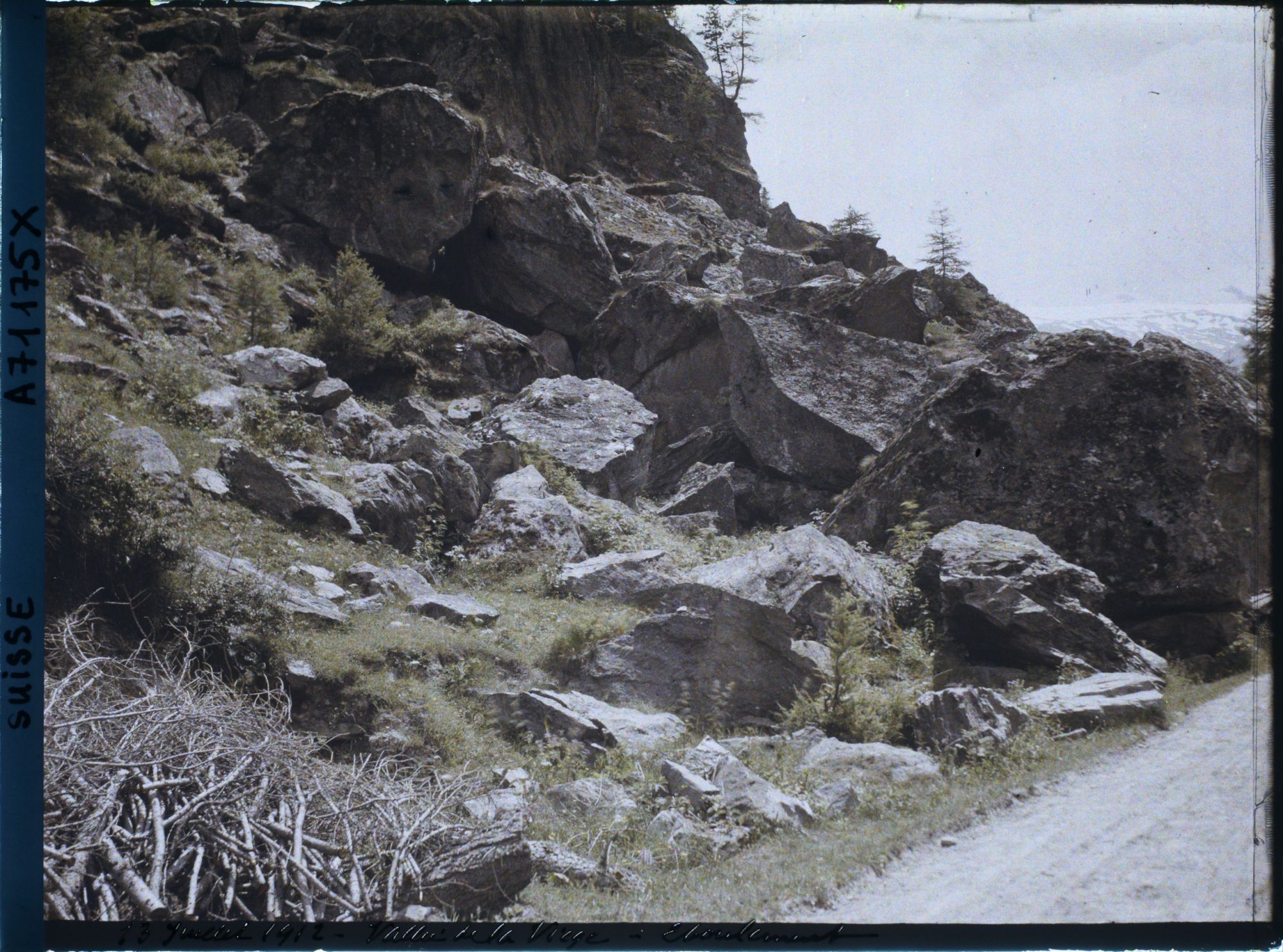 Image représentant Un éboulement dans la vallée de la Viège