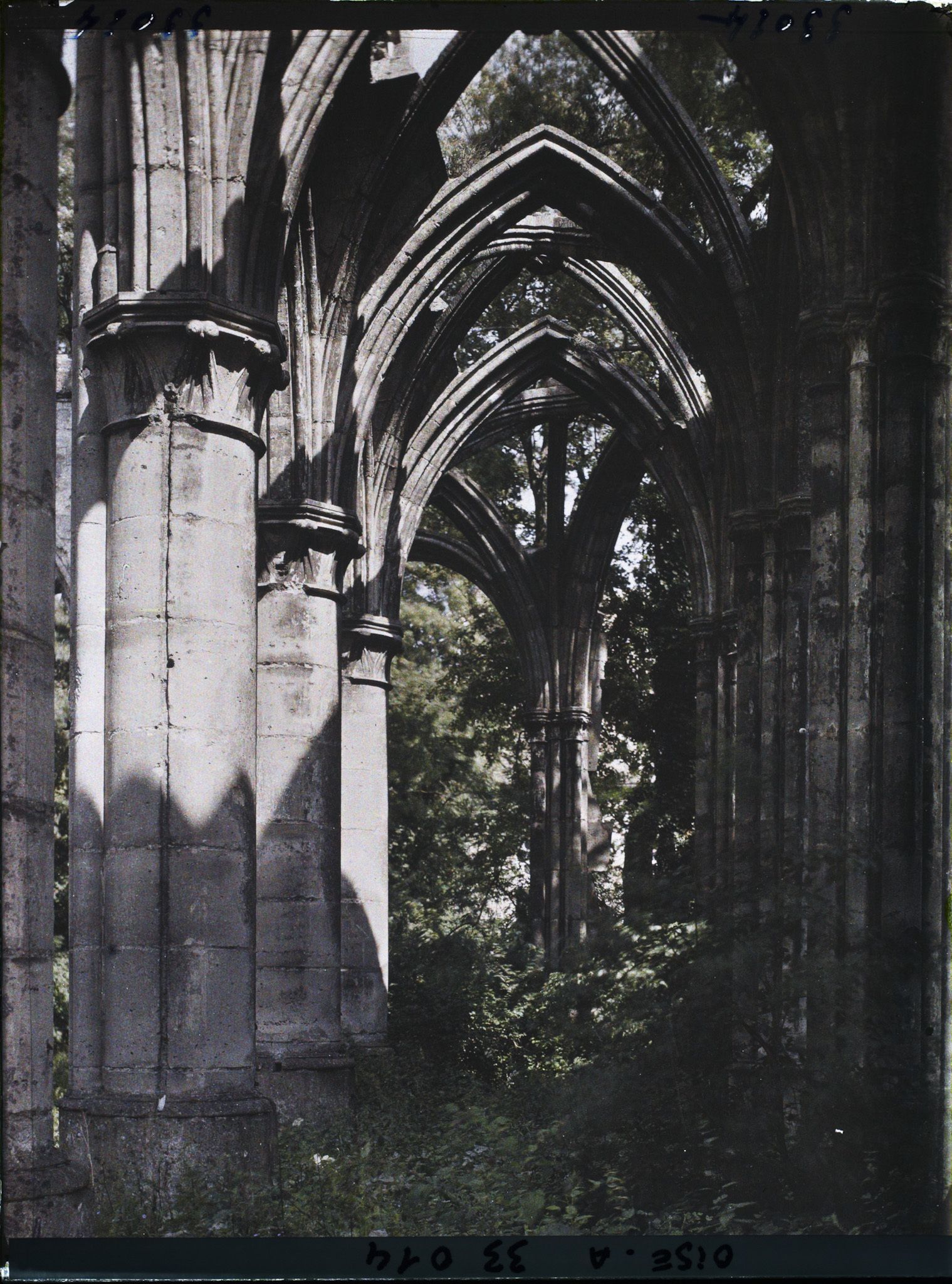 Image représentant France, Ourscamp, Ruines de l'Abbaye d'Ourscamp - Effet de lumière sur le pourtour du Ch?ur