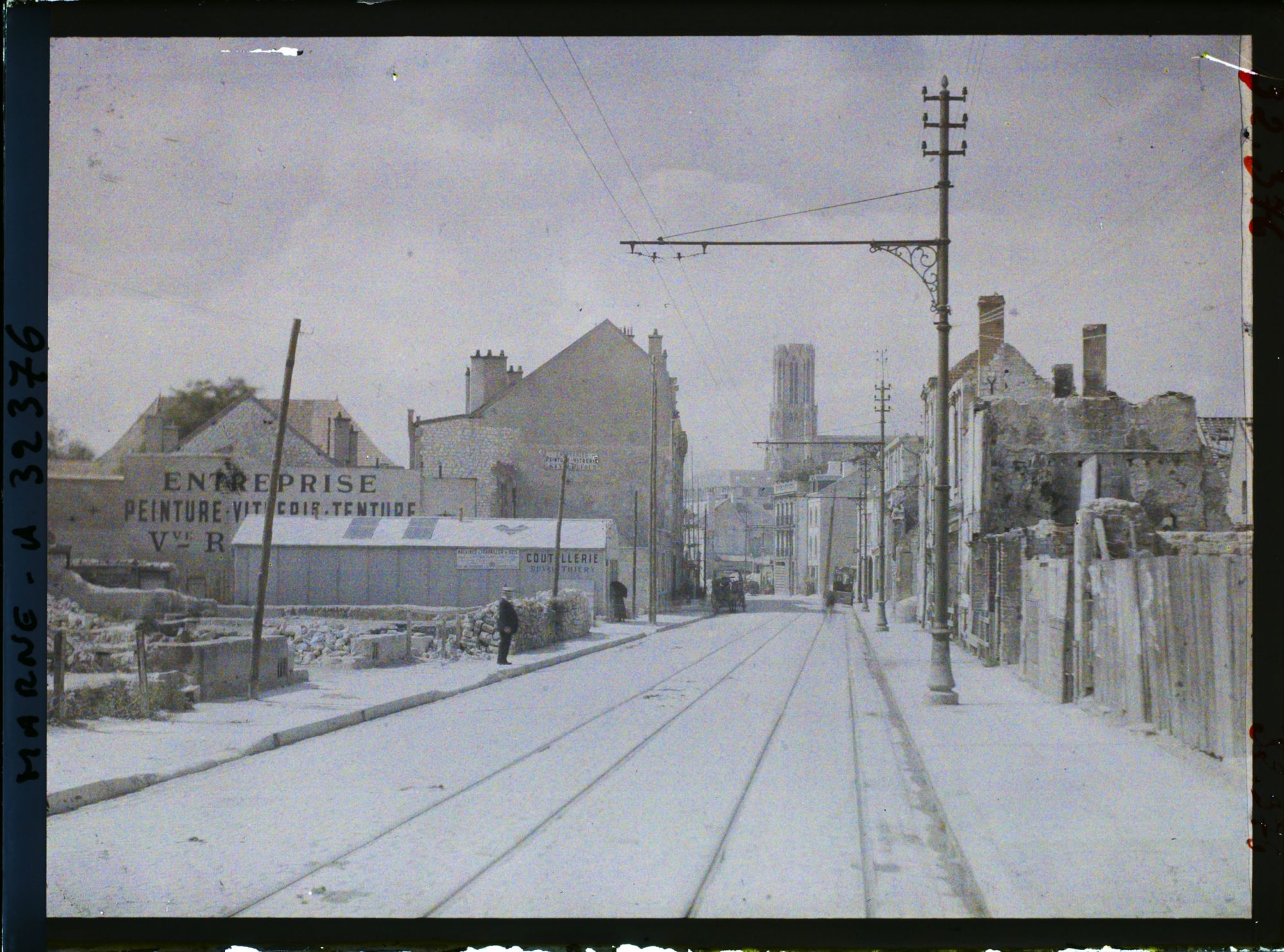 Image représentant France, Reims, Rue Gambetta, Direction de la rue Chanzy