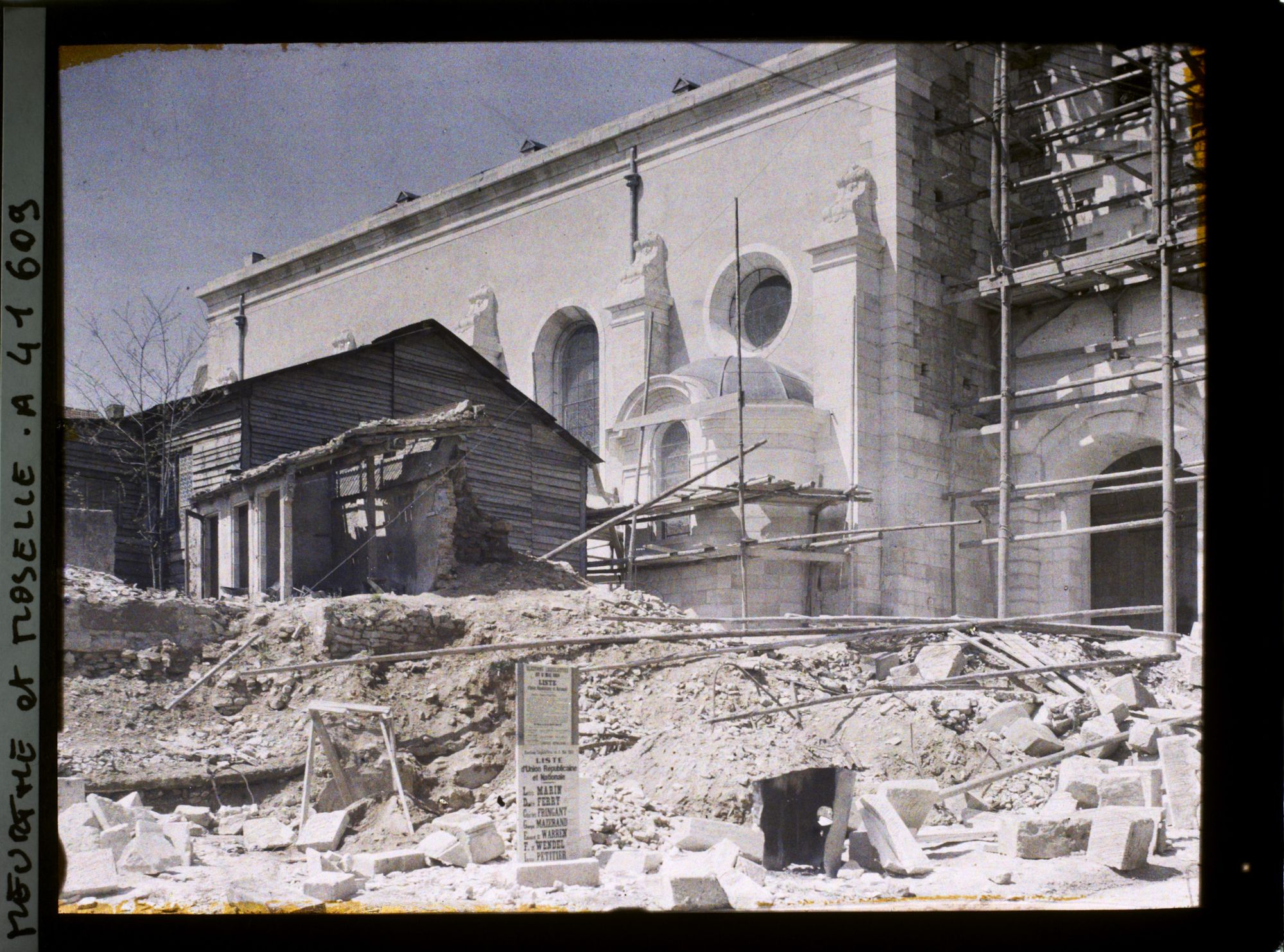Image représentant France, Thiaucourt, Reconstruction de l'Eglise
