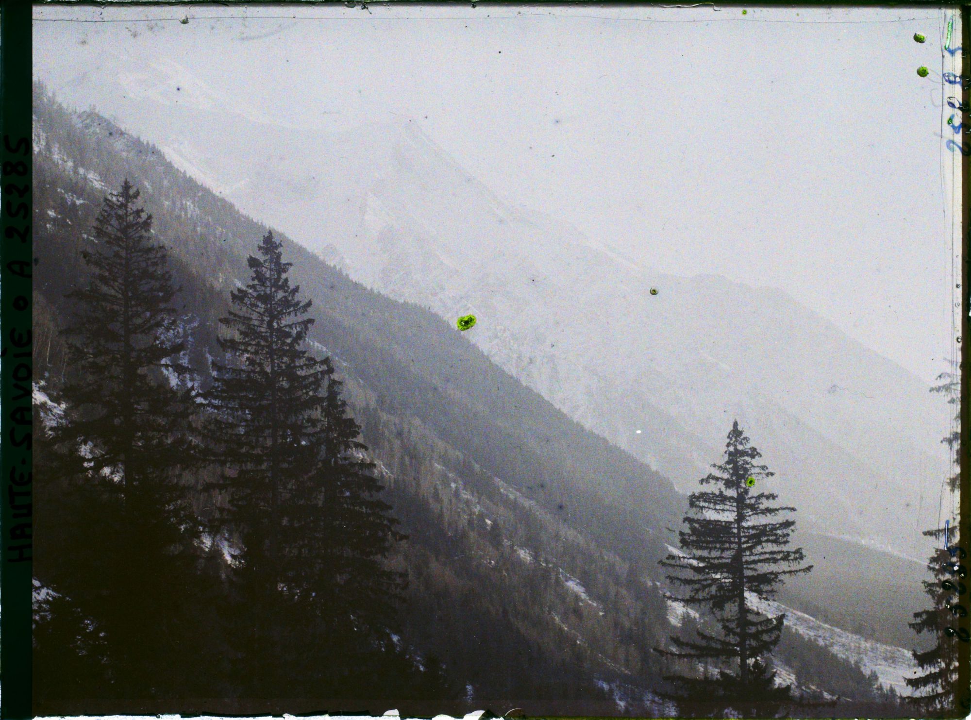 Image représentant France Les Alpes, Vallée de Chamonix - Derniers rayons du Soleil s/le Dôme et l'aige du goûter, le glacier des Bossons et la Vallée de Chamonix