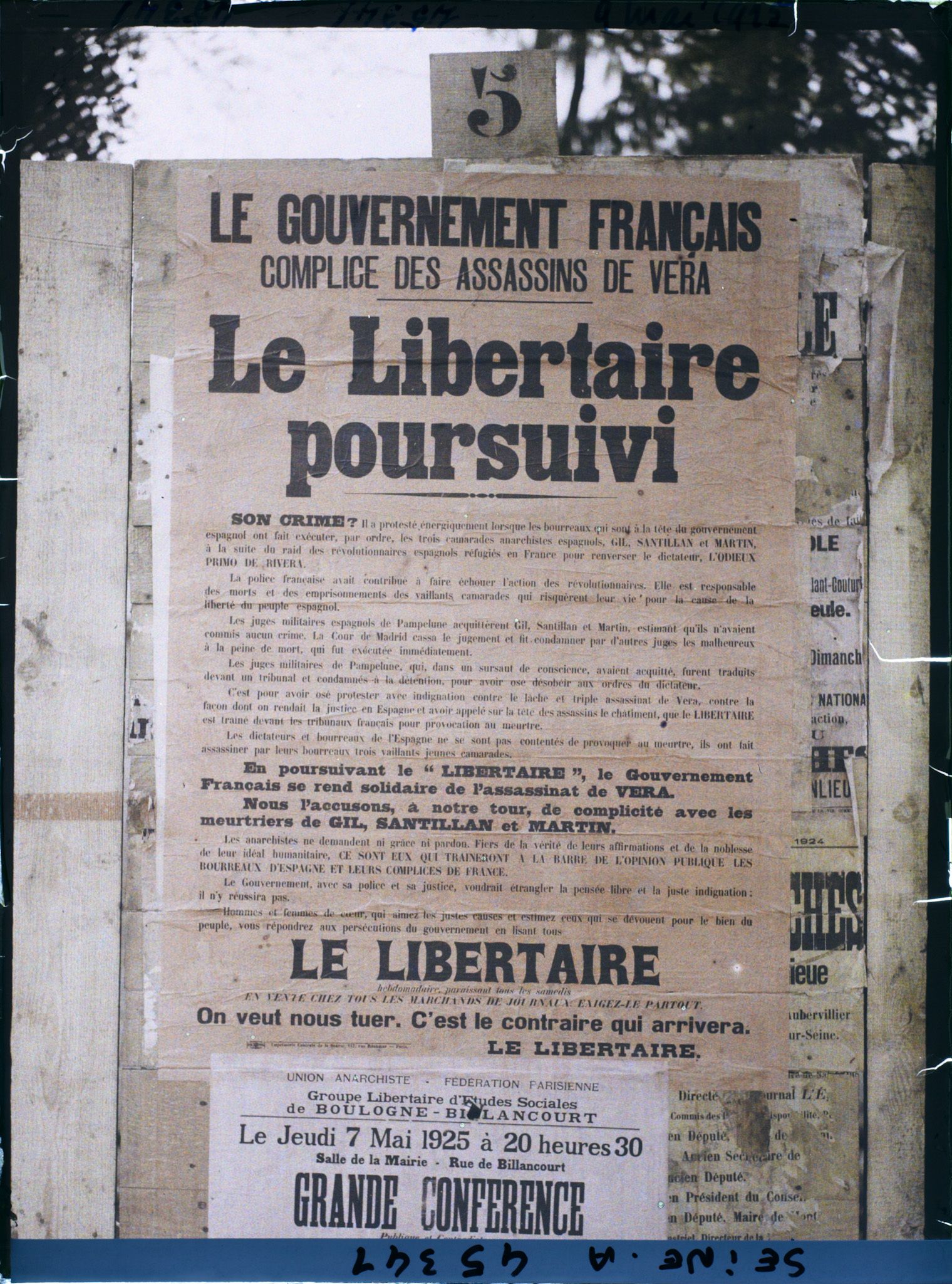 Image représentant Affiche pour les élections municipales, Le Libertaire
