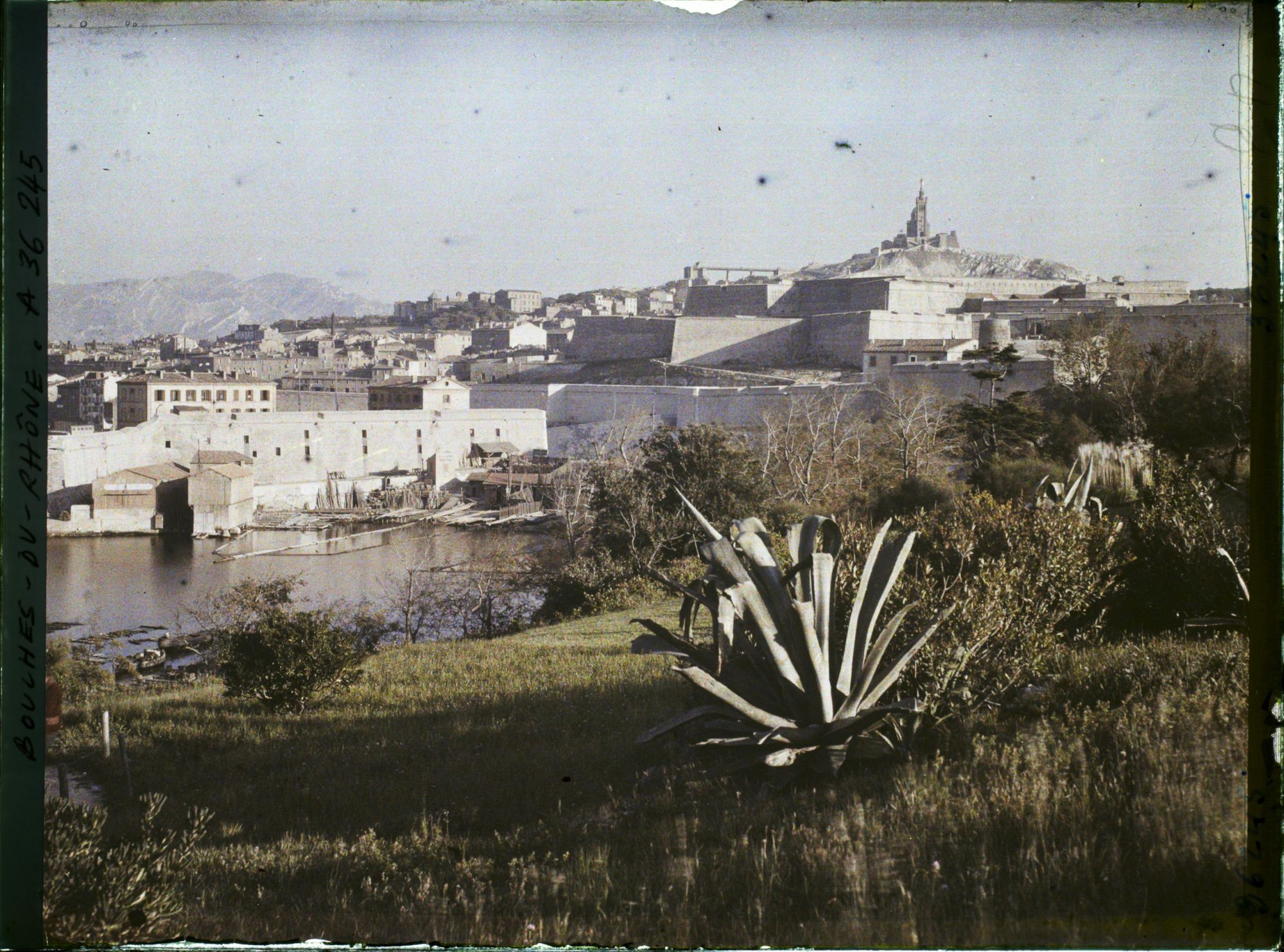 Image représentant Notre-Dame de la Garde, vue prise du parc du Pharo