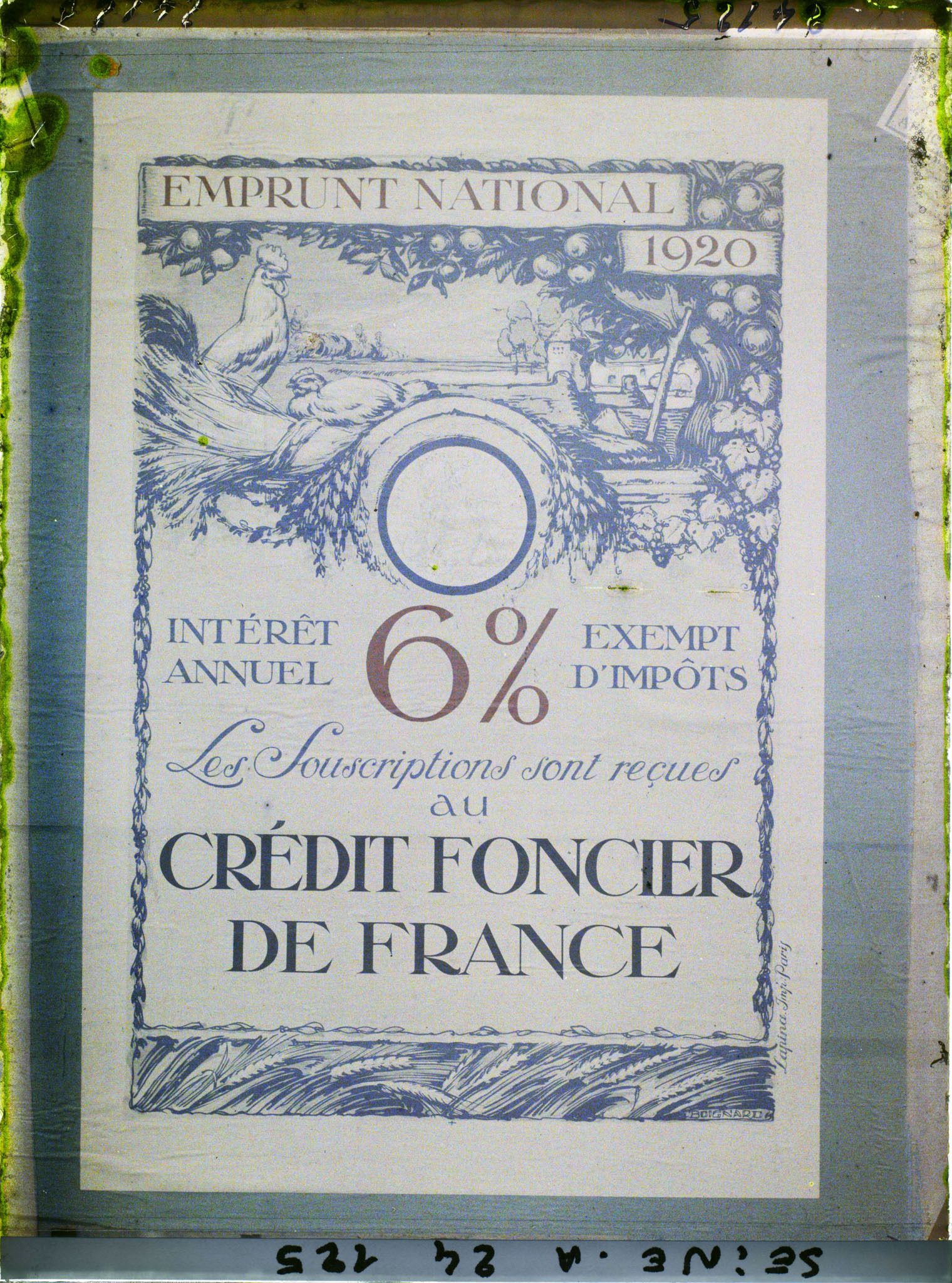 Image représentant Affiche pour l'emprunt national de 1920, Crédit foncier de France