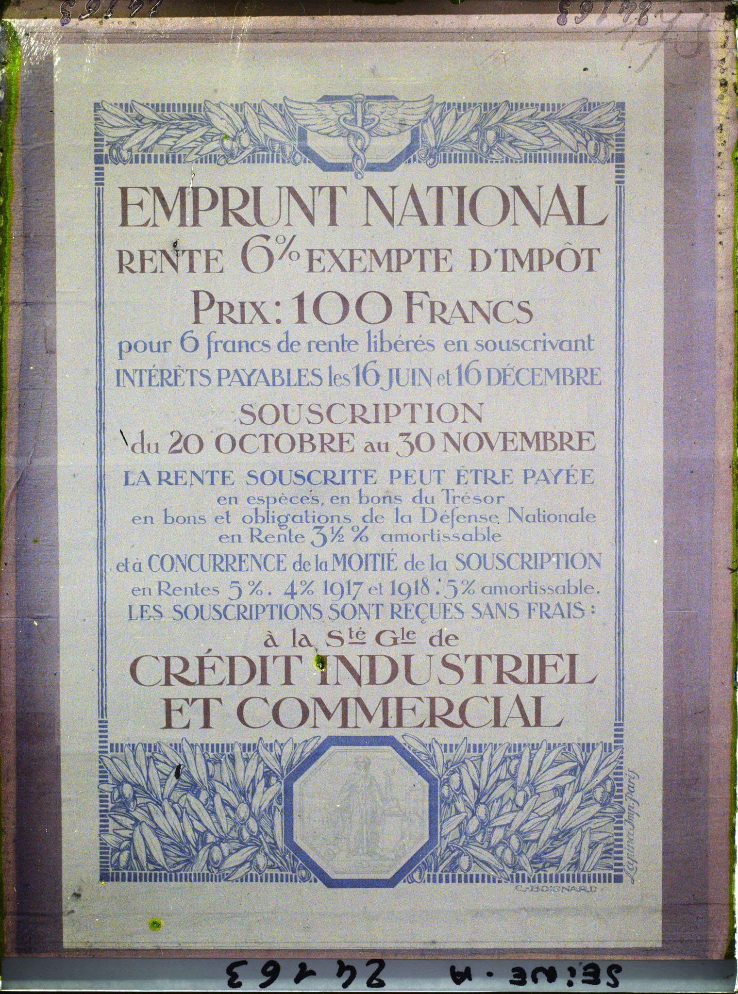 Image représentant Affiche pour l'emprunt national de 1920, Crédit industriel et commercial
