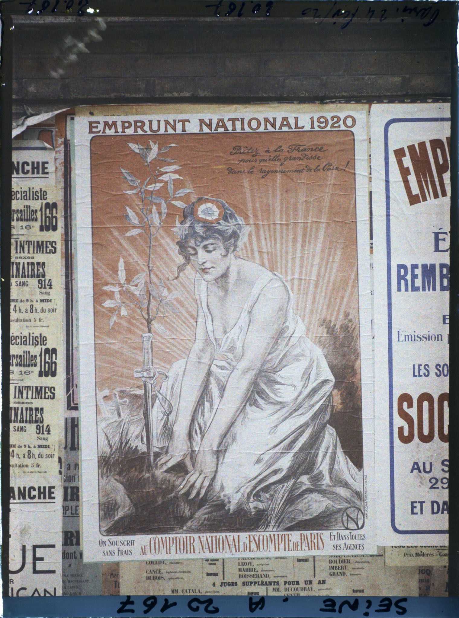 Image représentant Affiche de l'emprunt national de 1920, Comptoir national d'Escompte de Paris