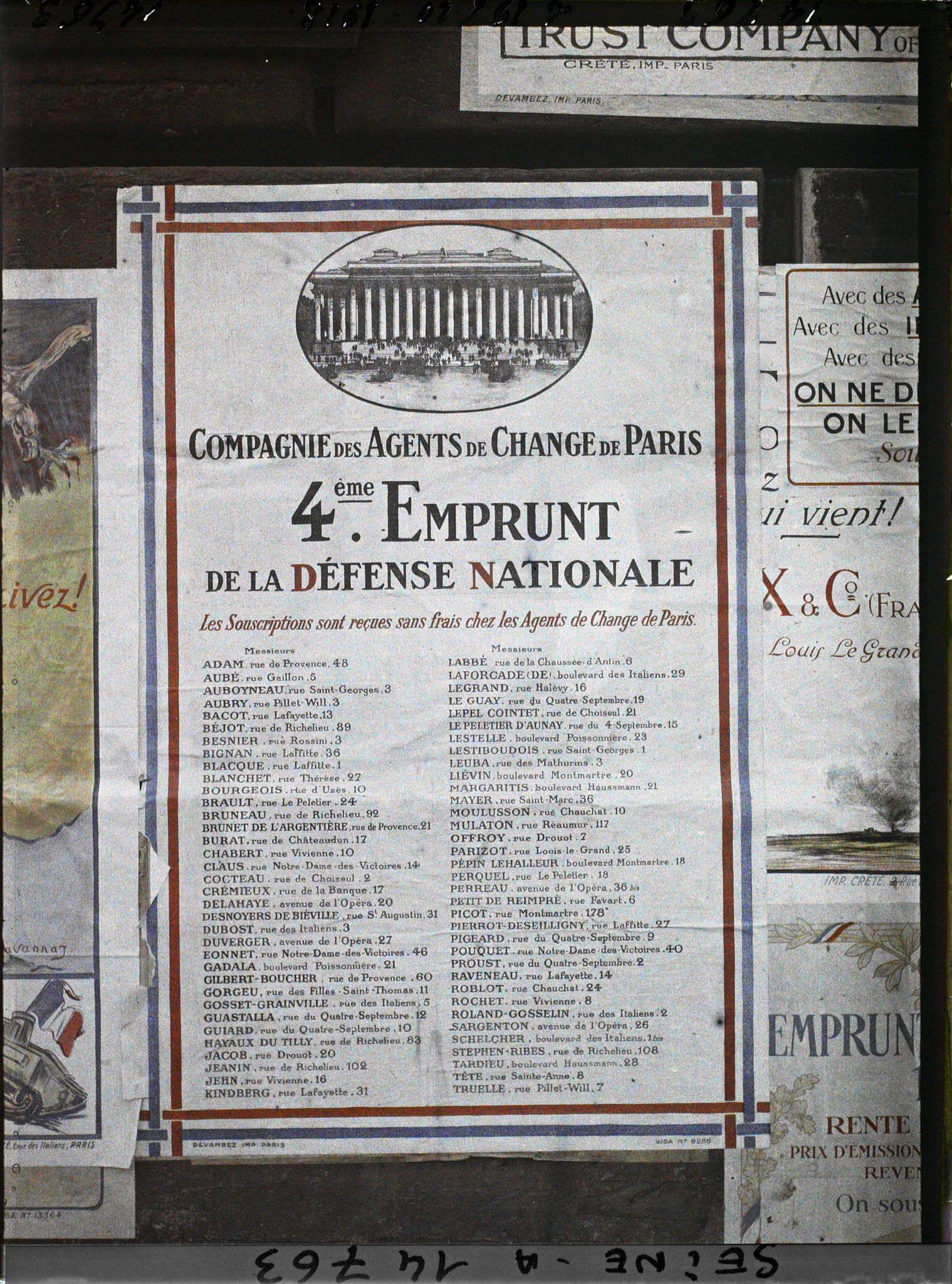 Image représentant Affiche de l'emprunt national, Compagnie des agents de change de Paris