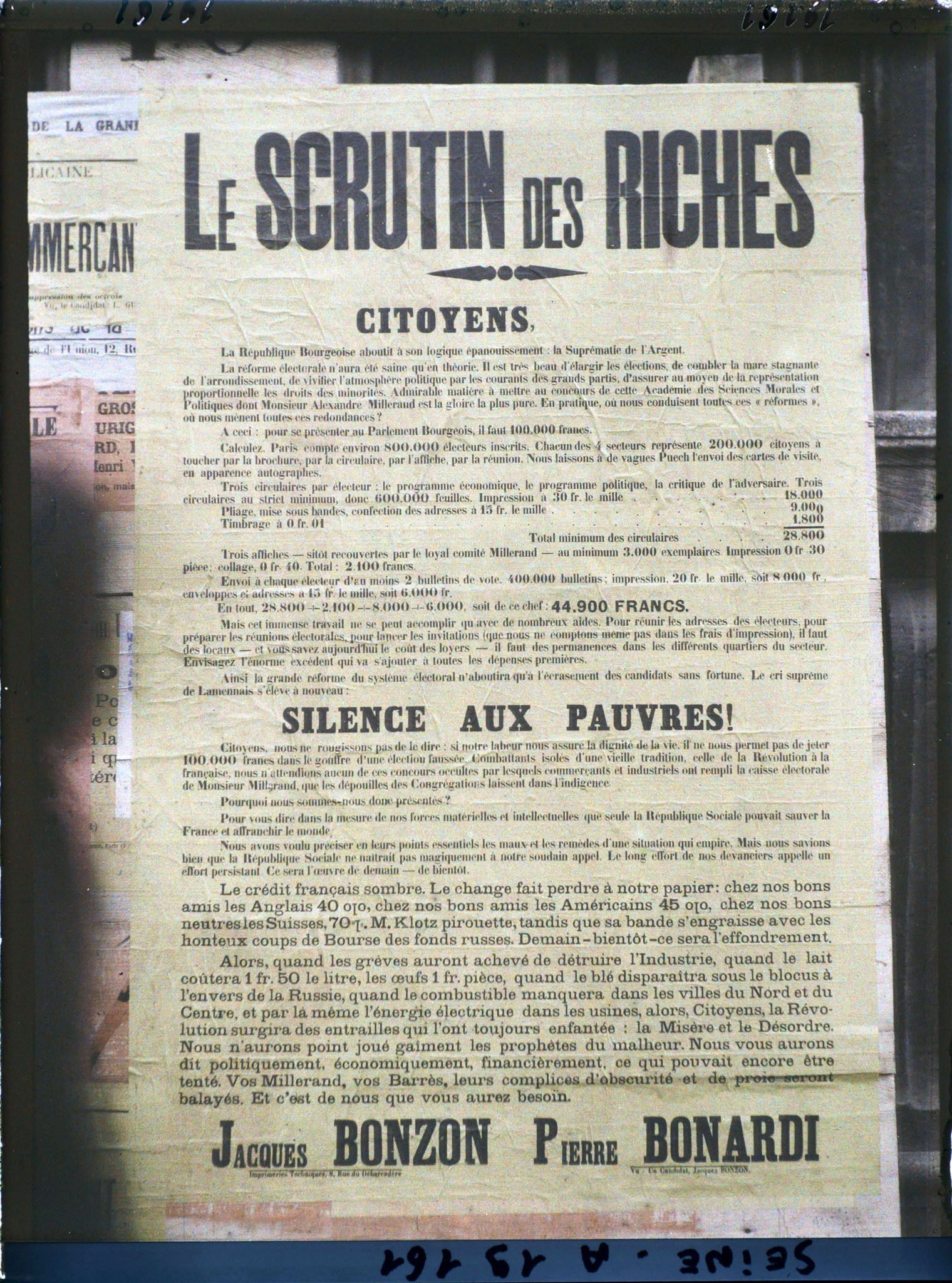 Image représentant Affiche pour les élections législatives de novembre 1919