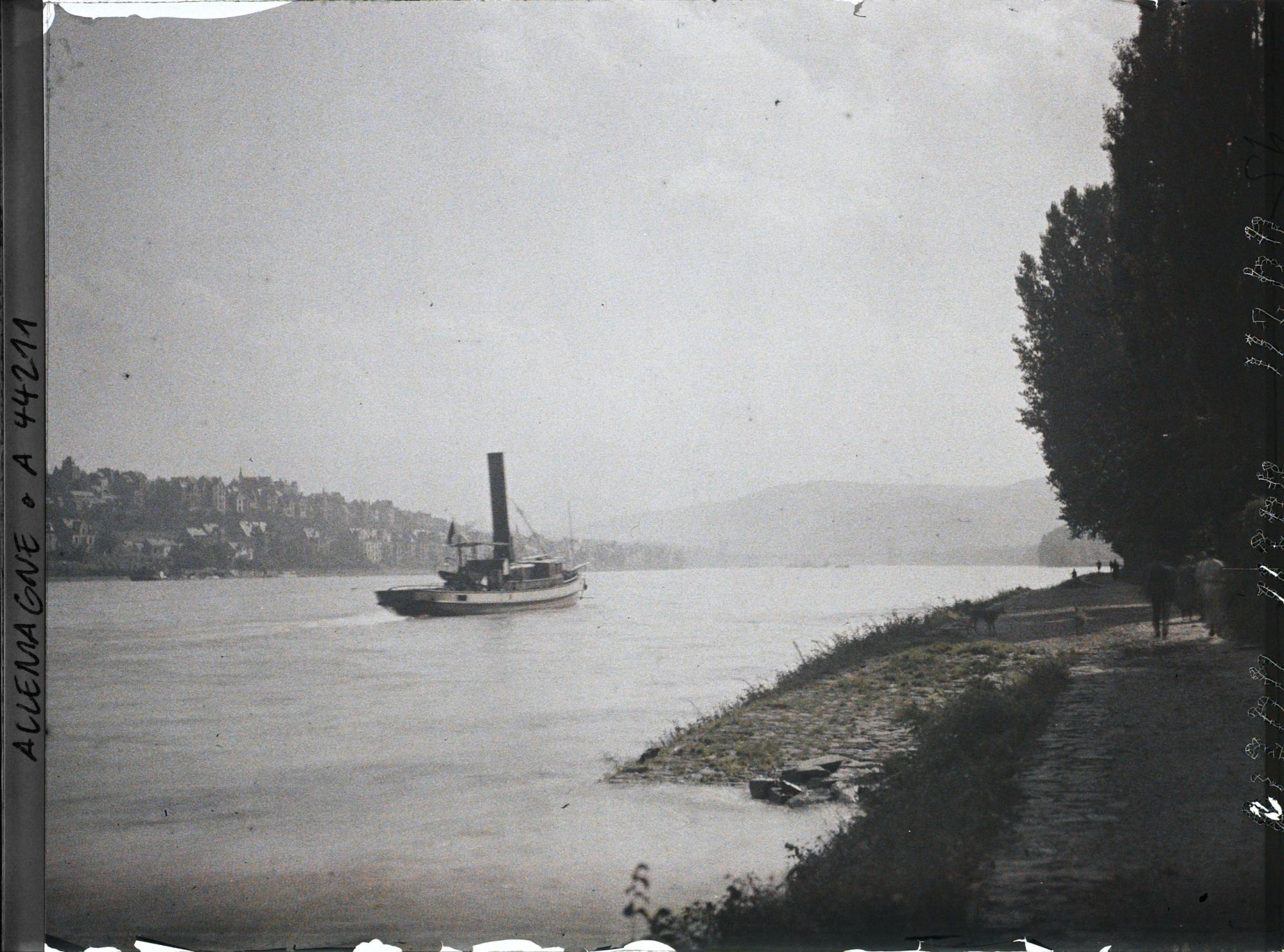 Image représentant Allemagne, Coblence, Contre jour sur le Rhin