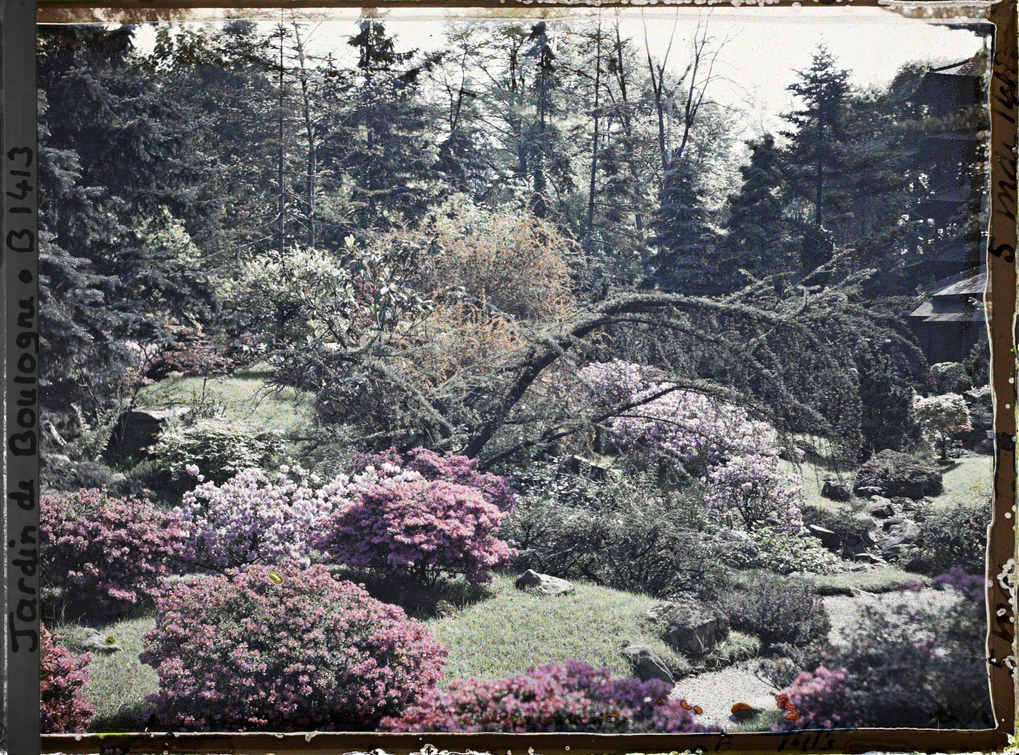 Image représentant Coin de paysage fleuri au bord d'étroits chemins situés à l'ouest du " village japonais "