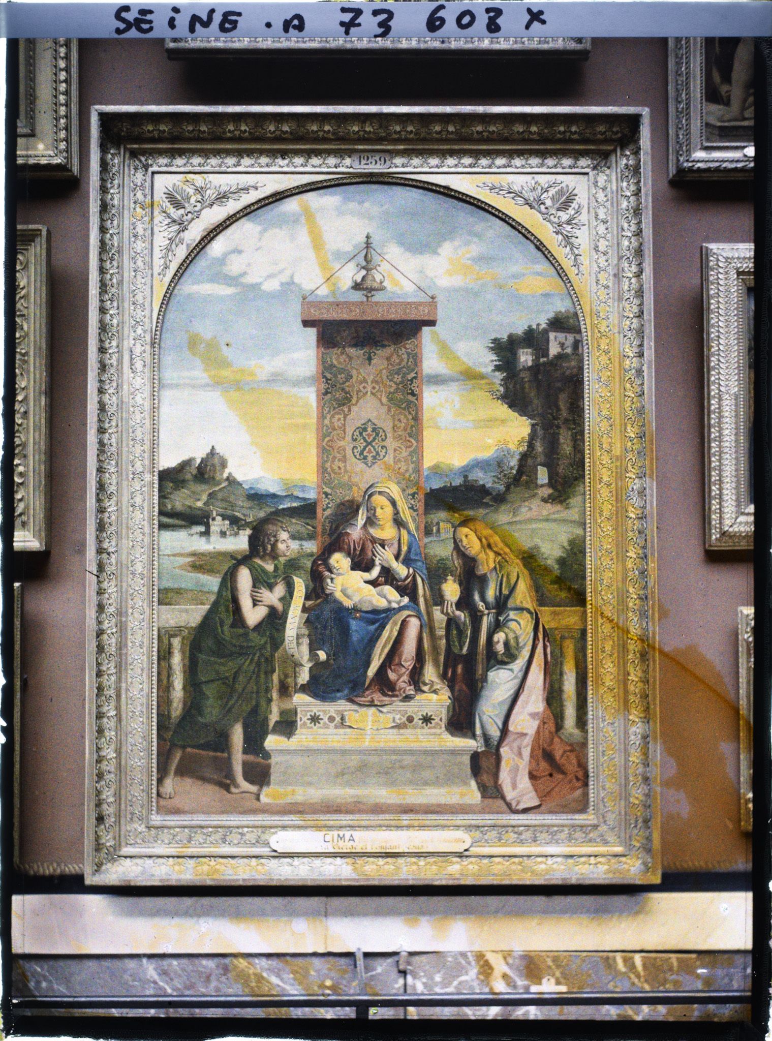 Image représentant La Vierge et l'Enfant entre saint Jean-Baptiste et sainte Marie-Madeleine, Cima da Conegliano, musée du Louvre