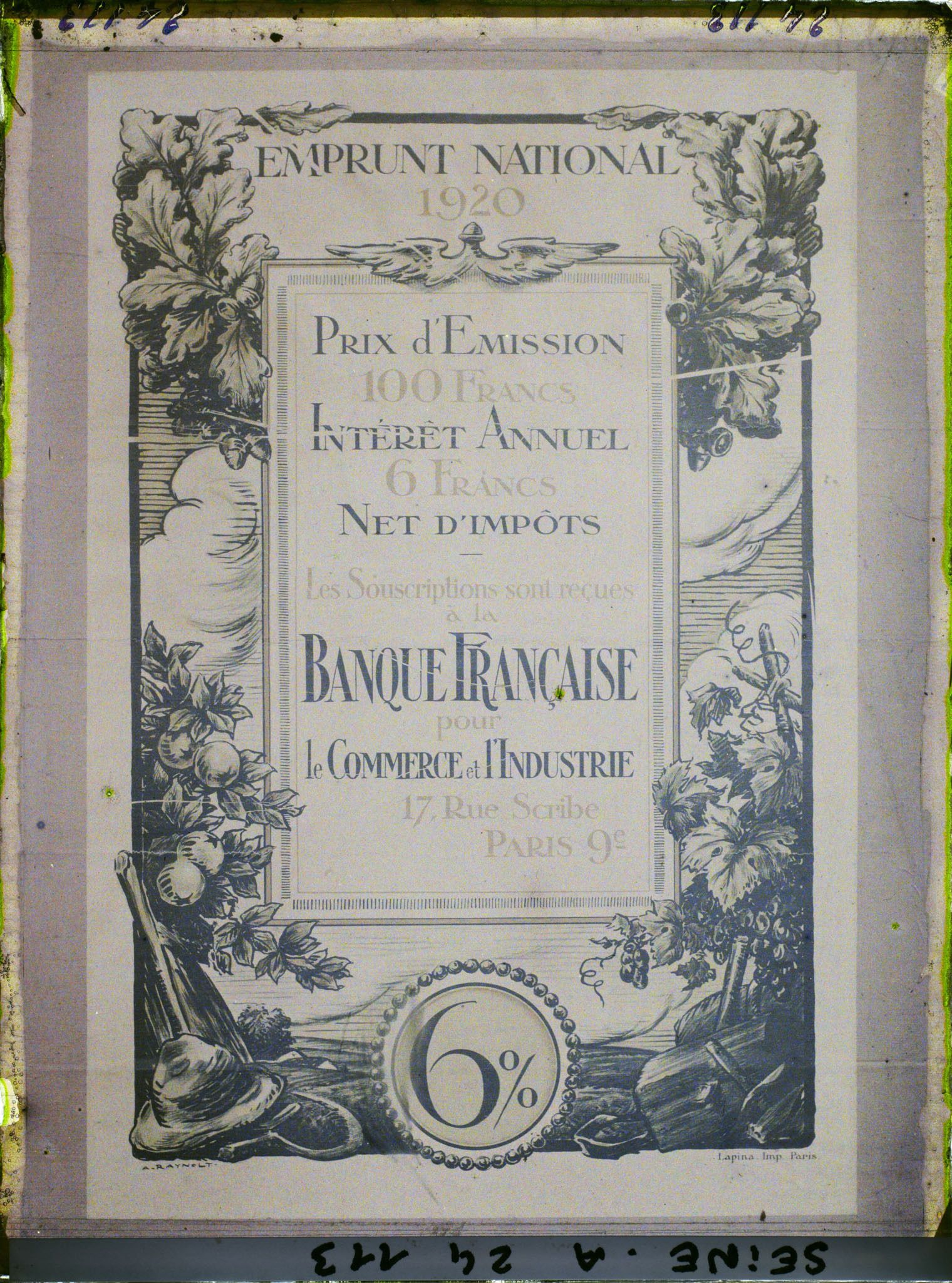 Image représentant Affiche de l'emprunt national de 1920, Banque française pour le Commerce et l'Industrie