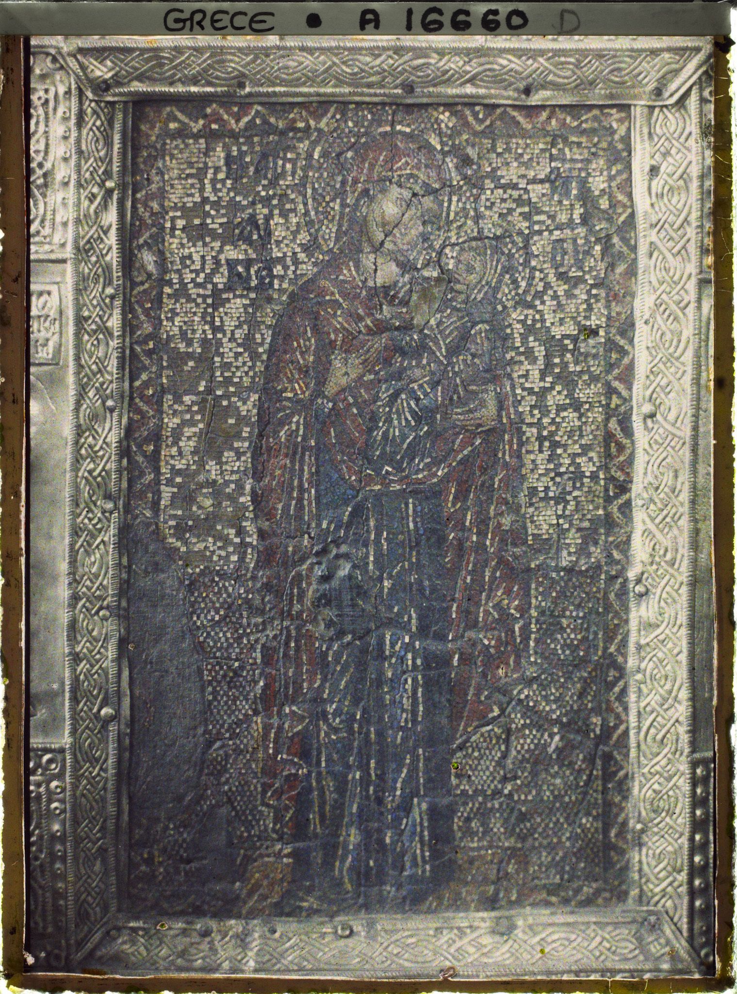 Image représentant Turquie, Mont Athos, Vatopédi, Mosaïque portative, Icône de Ste Anne