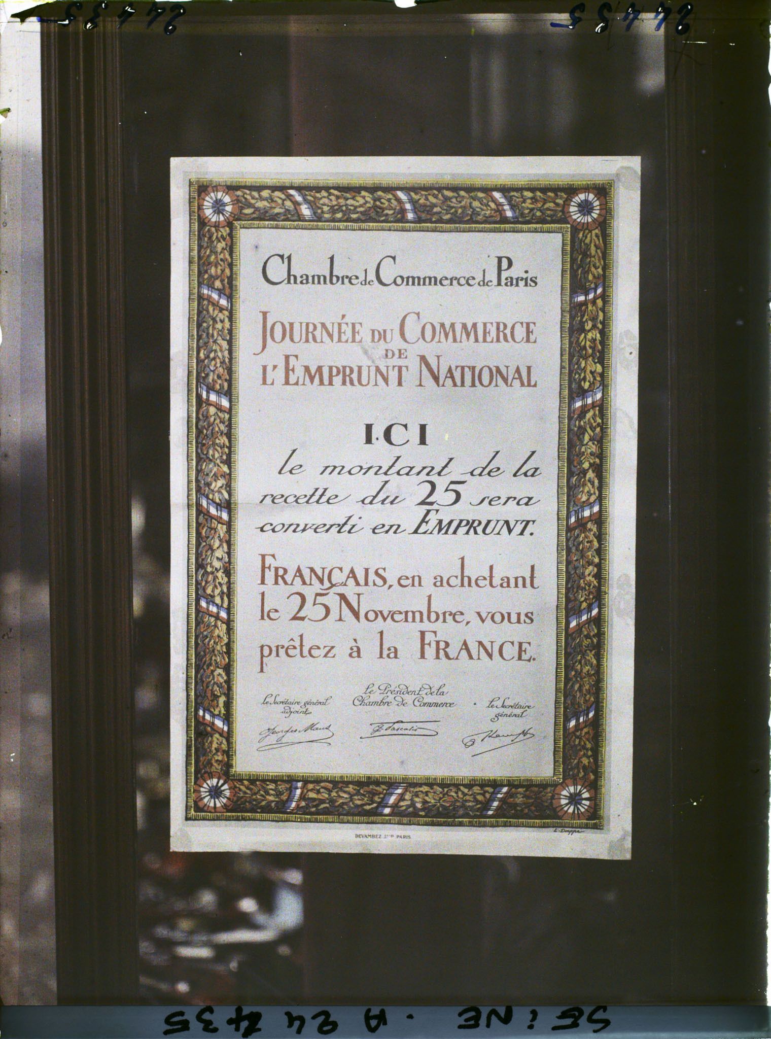 Image représentant Affiche pour la Journée du commerce de l'emprunt national de 1920, Chambre de Commerce de Paris